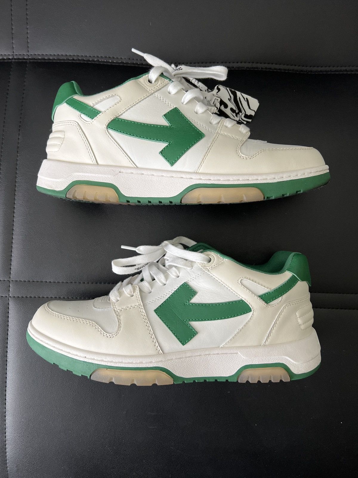 Off-White Out of Office Sneaker | Men's | Mint Green/Black Leather | Size EU 43 / US 10 | Sneakers