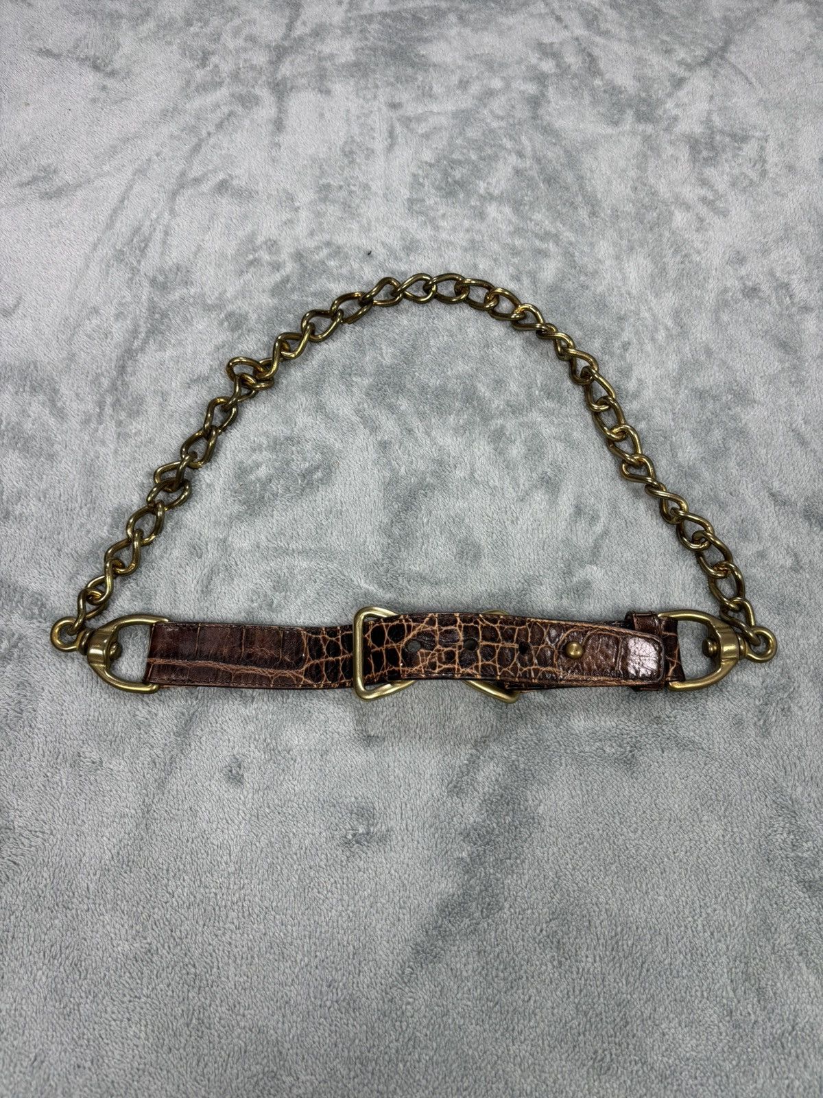 Designer × Leather Rare J & M Davidson Chain Leather Belt Size ONE SIZE - 2 Thumbnail