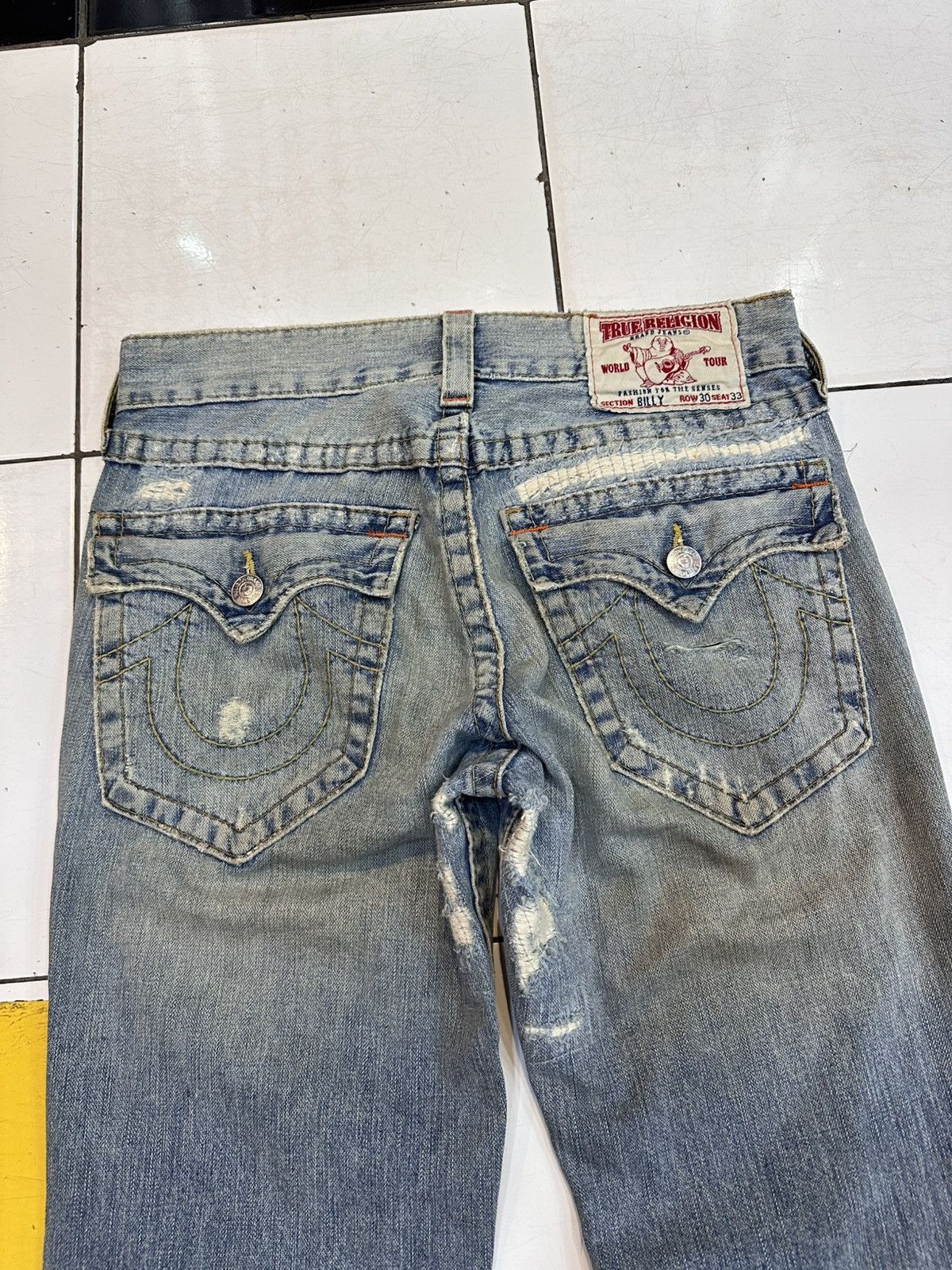 True Religion Distressed True Religion Chief Keef Flare Jeans Y2K Goa Lgb Size US 33 - 10 Thumbnail