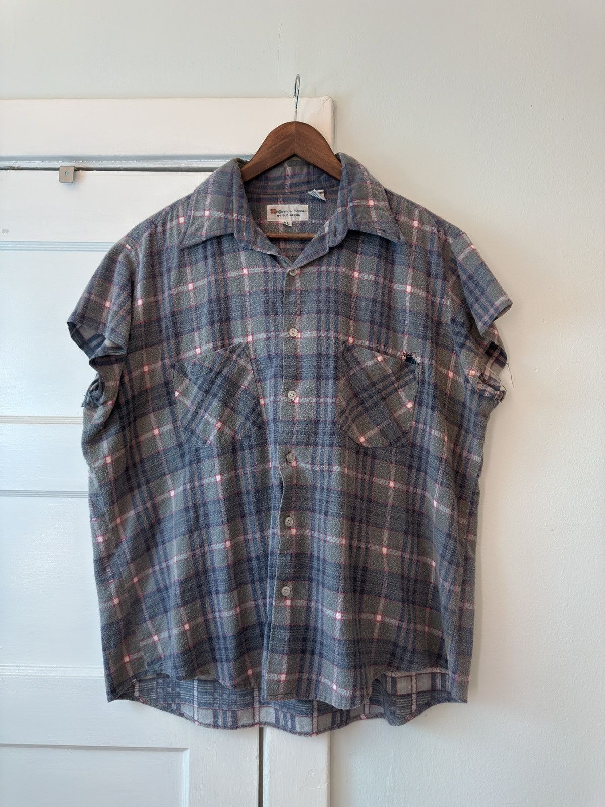 Vintage Sun Faded Cutoff Grunge Flannel Size US XL / EU 56 / 4 - 1 Thumbnail