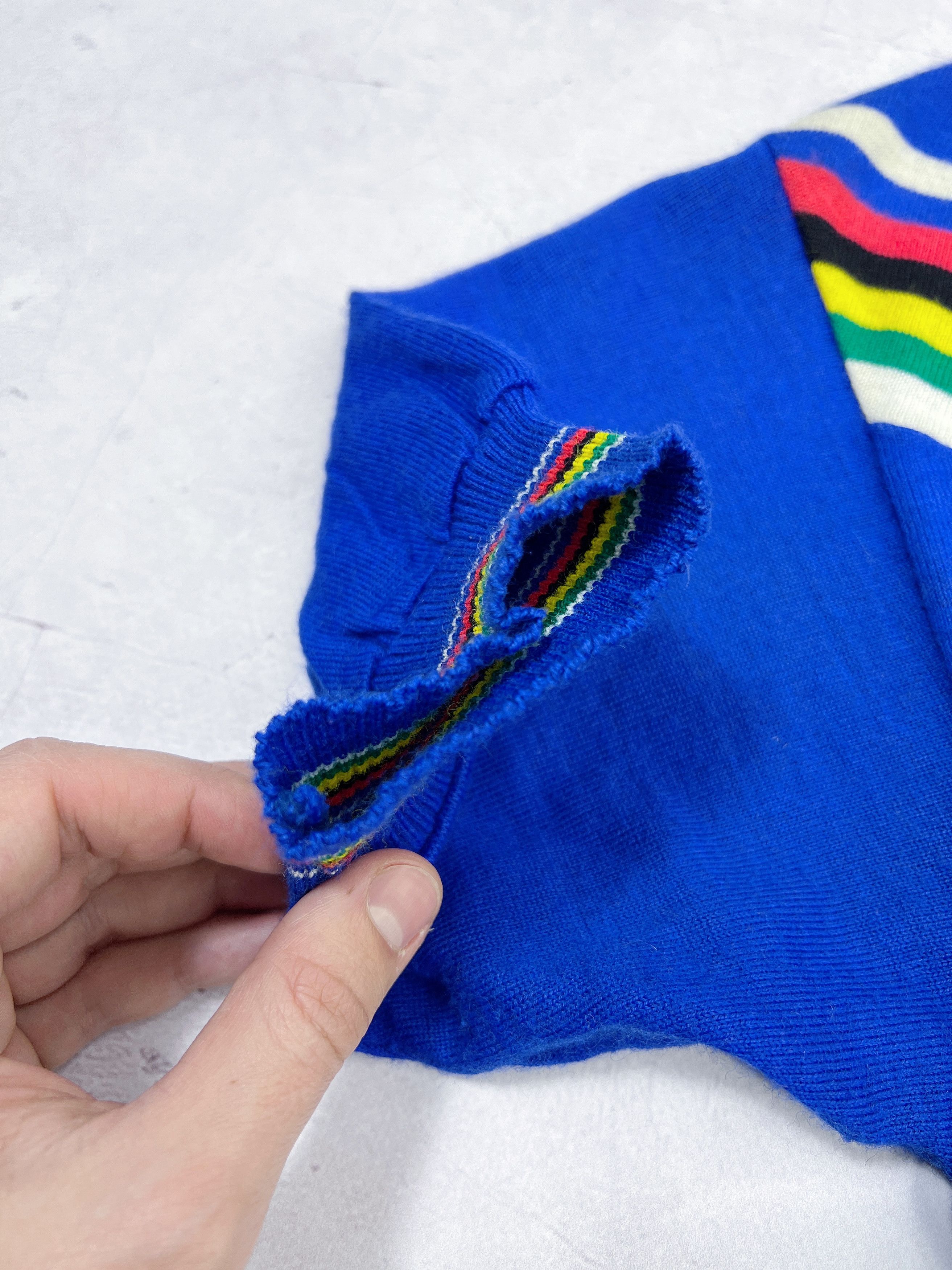 Sports Specialties × Vintage 80s Rainbow Сycling Jersey Italy Team Moa Sport Size US S / EU 44-46 / 1 - 8 Thumbnail