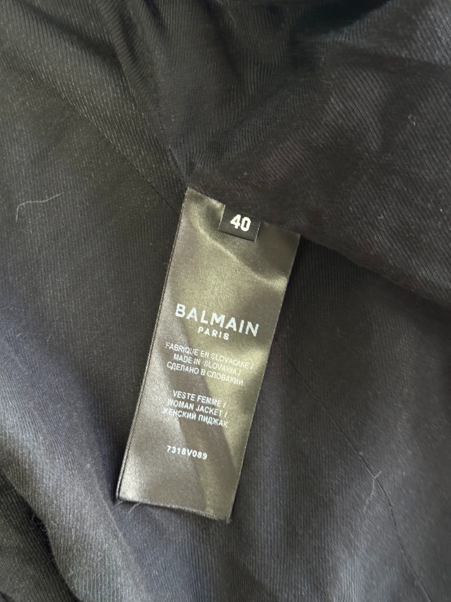 Balmain Balmain Black Suit 40 Padded Shoulders 99 New Size S / US 4 / IT 40 - 4 Thumbnail
