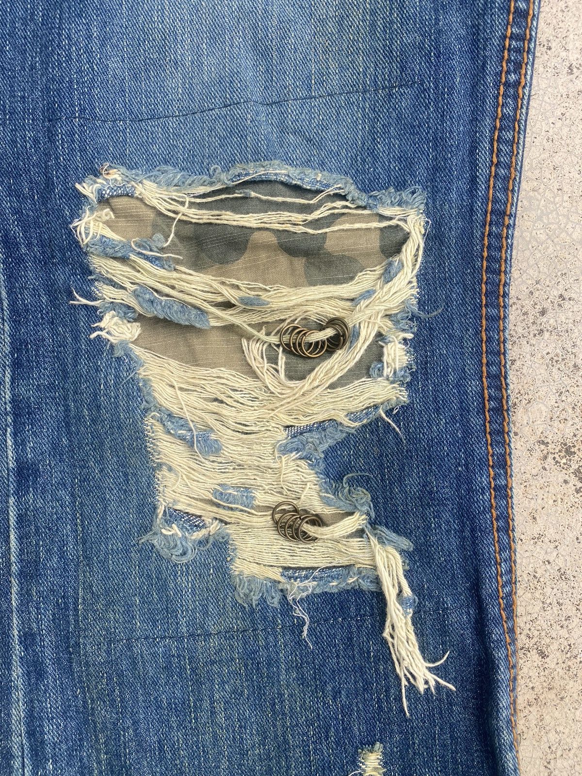If Six Was Nine × Japanese Brand Flare Jeans Icom Distressed Pierced Size US 32 / EU 48 - 11 Thumbnail