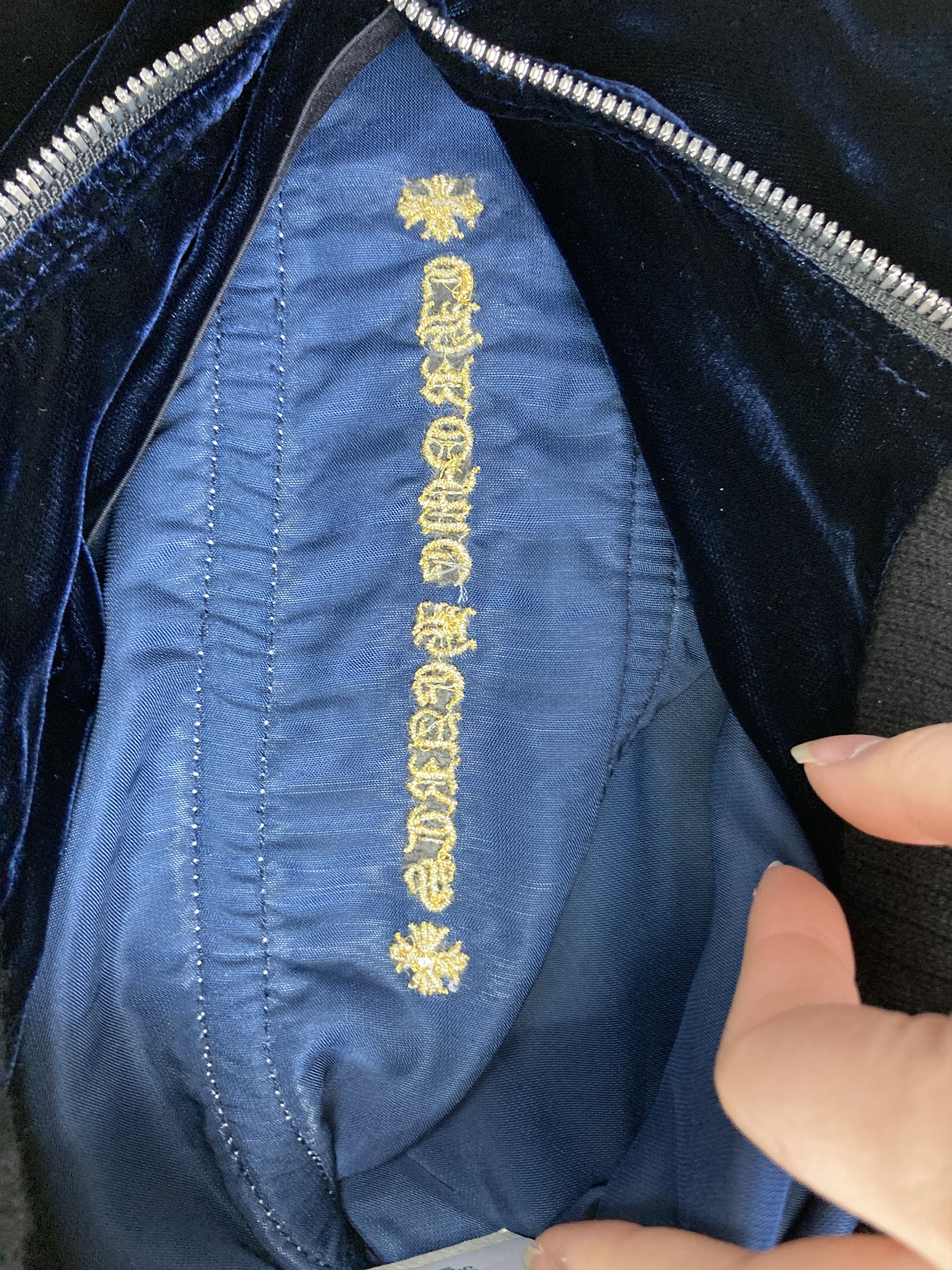 Chrome Hearts Chrome Hearts Leather Patch Velvet Dagger Zip Jacket Size US S / EU 44-46 / 1 - 11 Thumbnail