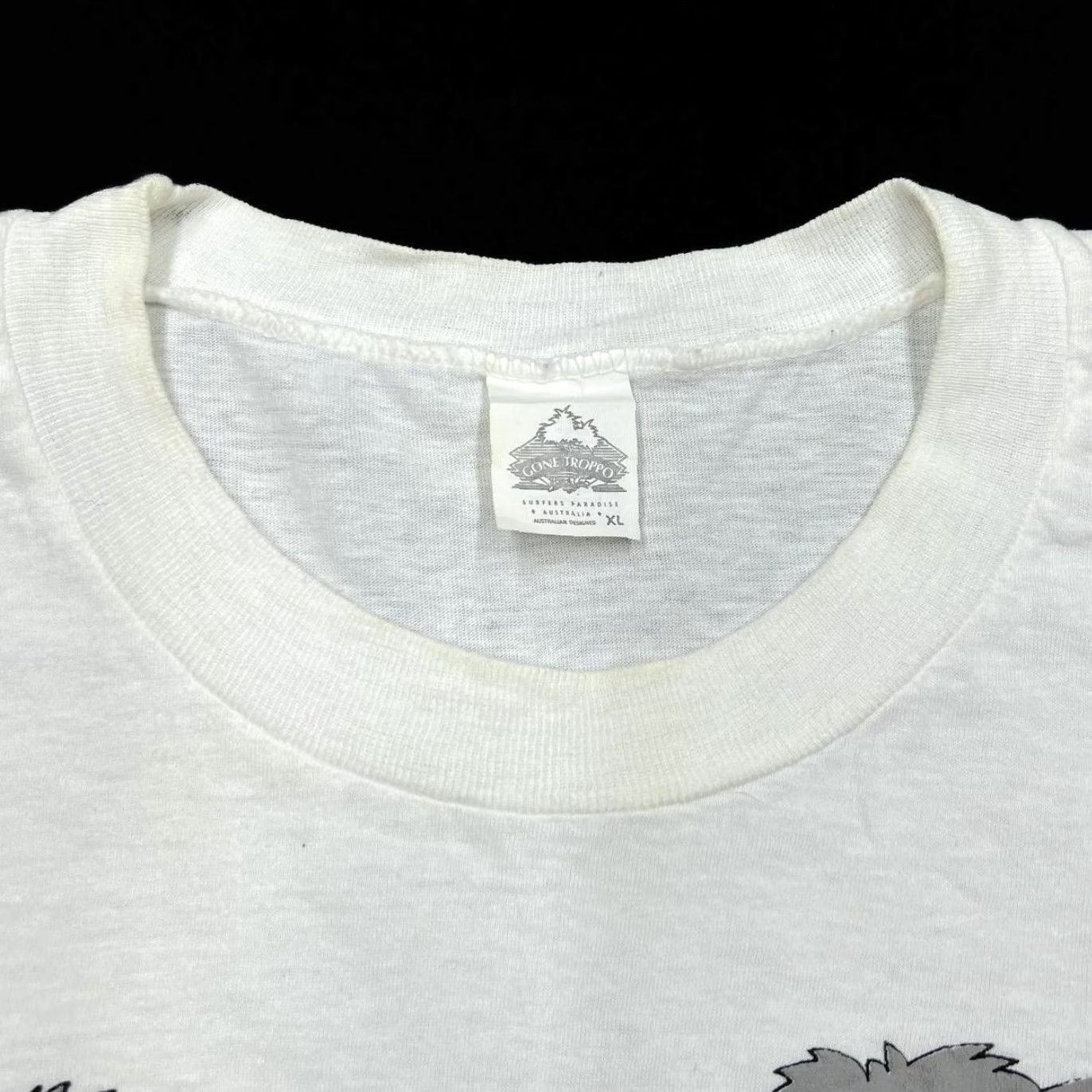 Paradise VINTAGE Surfers Paradise “Gold Coast Australia” Single Stitch T-Shirt L White 90s Mens Shirt Large Size US L / EU 52-54 / 3 - 4 Thumbnail