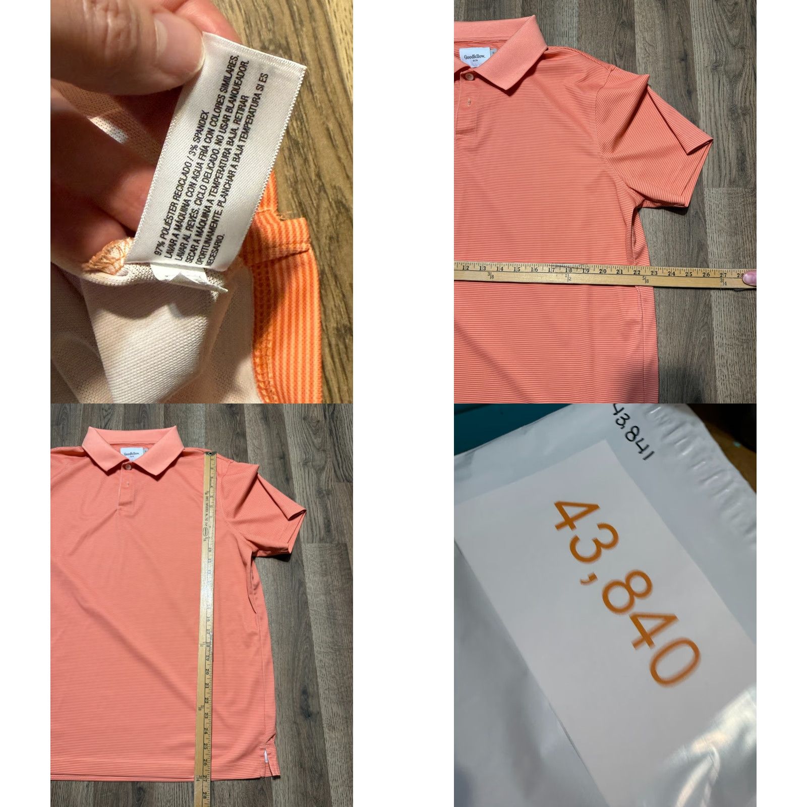 Vintage Goodfellow & Co Polo Men XL Orange Short Sleeve Stretch Casual Shirt Size US XL / EU 56 / 4 - 8 Thumbnail