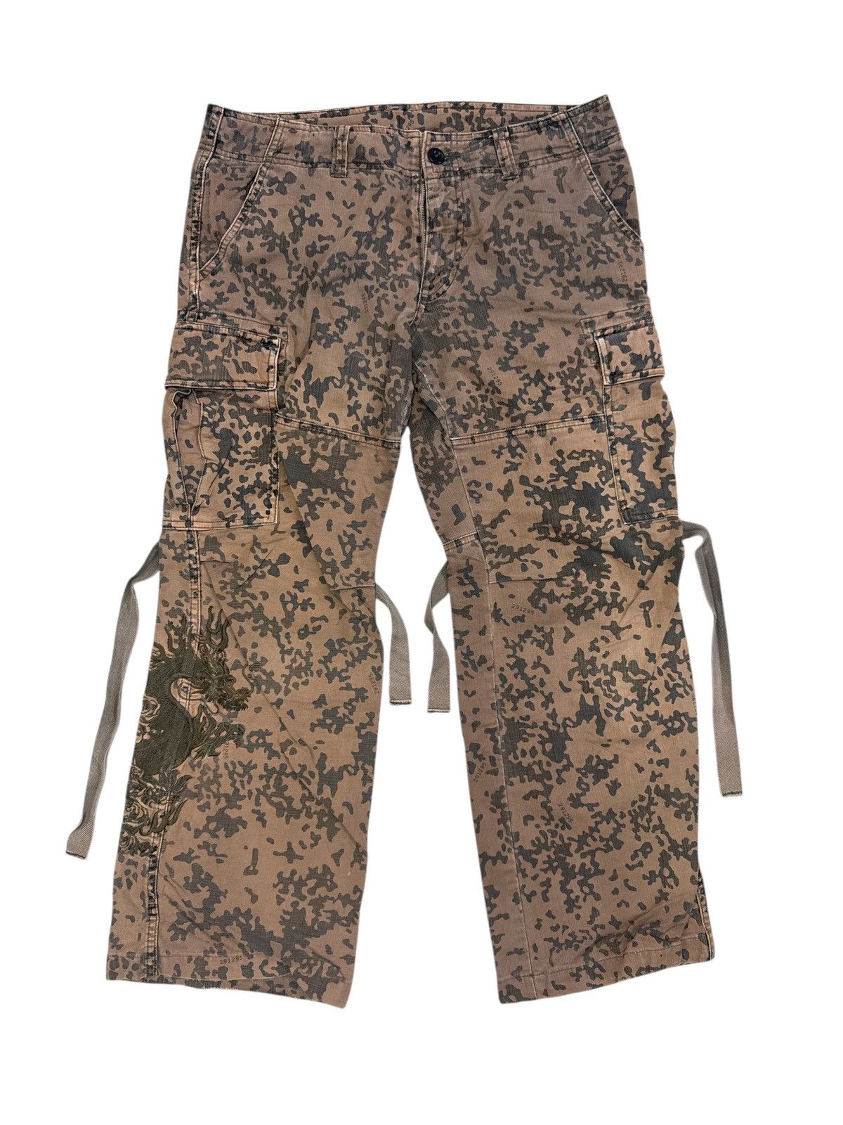 291295=Homme 291295 HOMME MULTIPOCKETS BONDAGE CARGO PANTS Size US 34 / EU 50 - 2 Thumbnail