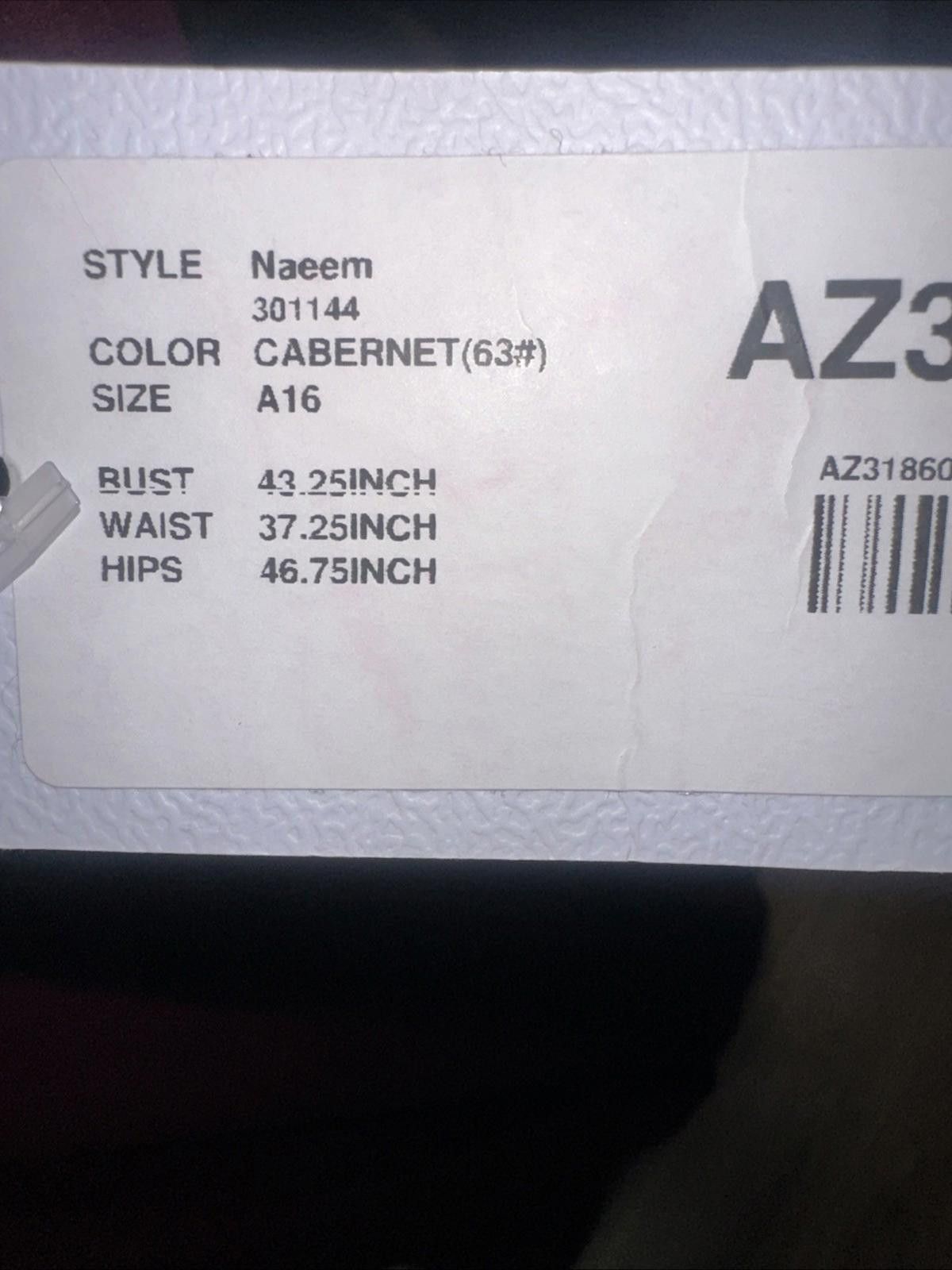 Other Azazie Burgundy Cabernet A-Line V-neck Ruffle Chiffon A16 Size XXL / US 16-18 / IT 52-54 - 6 Thumbnail