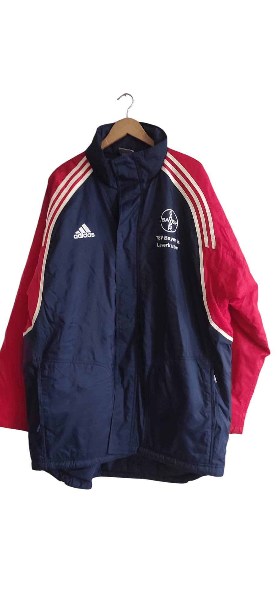 Adidas × Vintage Adidas 3 Stripes Oversize Track Jacket Retro Adidas Bayer Size US XL / EU 56 / 4 - 1 Thumbnail