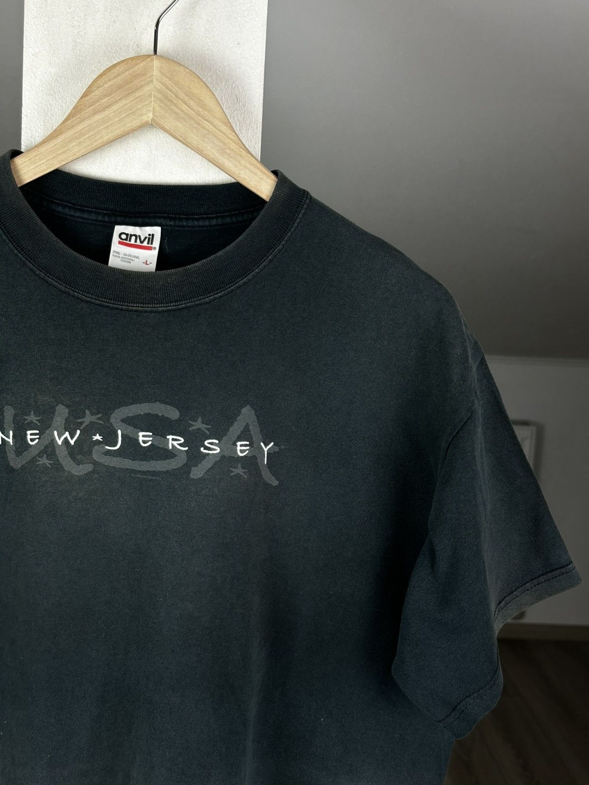 Ccm Crazy VTG Y2k New Jersey USA Faded Thrashed Tee Size US L / EU 52-54 / 3 - 3 Thumbnail