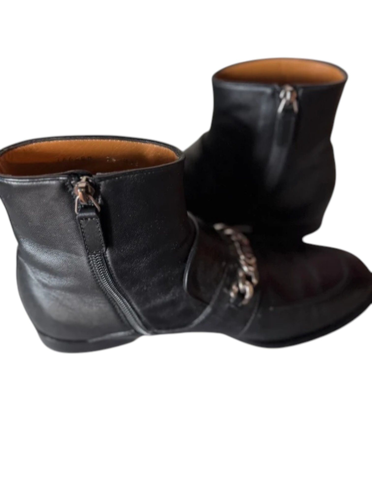 Gucci Gucci Black Leather Boots w/ Interlocking G Chain Hardware Size US 8 / EU 41 - 4 Thumbnail