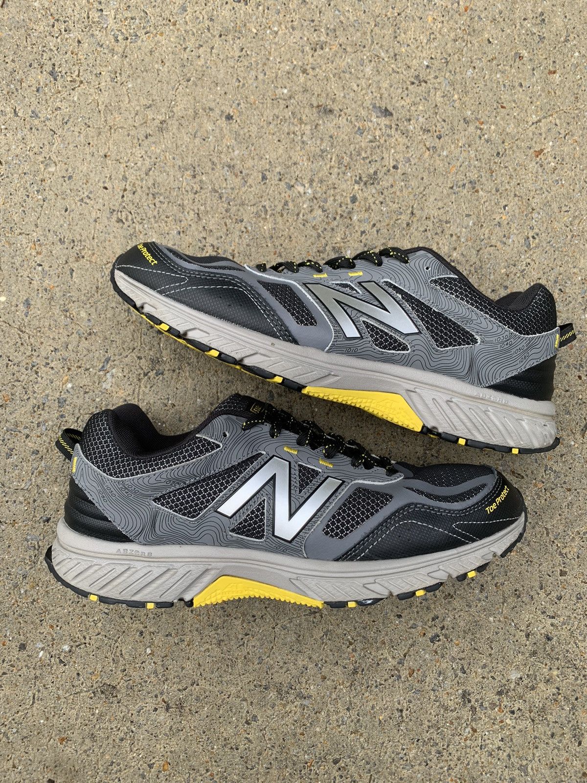image of New Balance 510V4 All Terrain Black/grey/yellow Shoes in Black Gray, Men's (Size 11)
