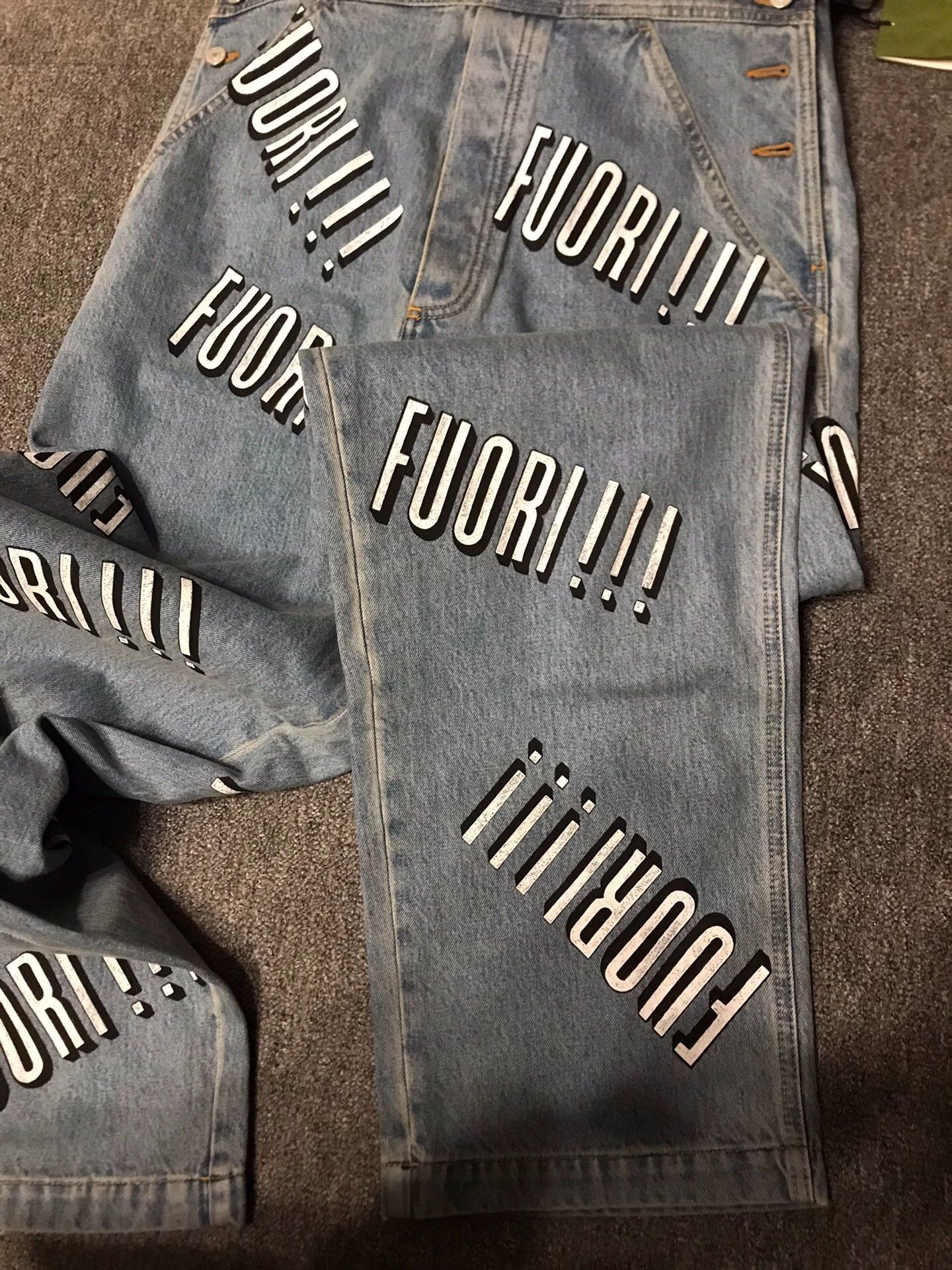 Gucci Gucci Runway Washed Logo Denim Overalls Size 24" / US 00 / IT 34 - 4 Thumbnail