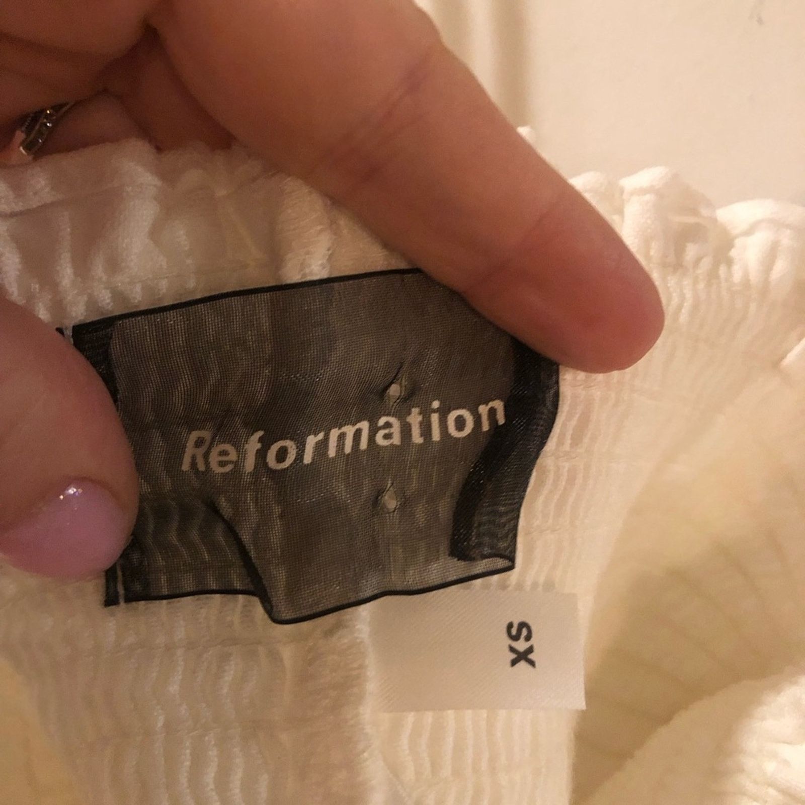 Reformation Reformation. Ribbed cropped top in white Size S / US 4 / IT 40 - 7 Thumbnail