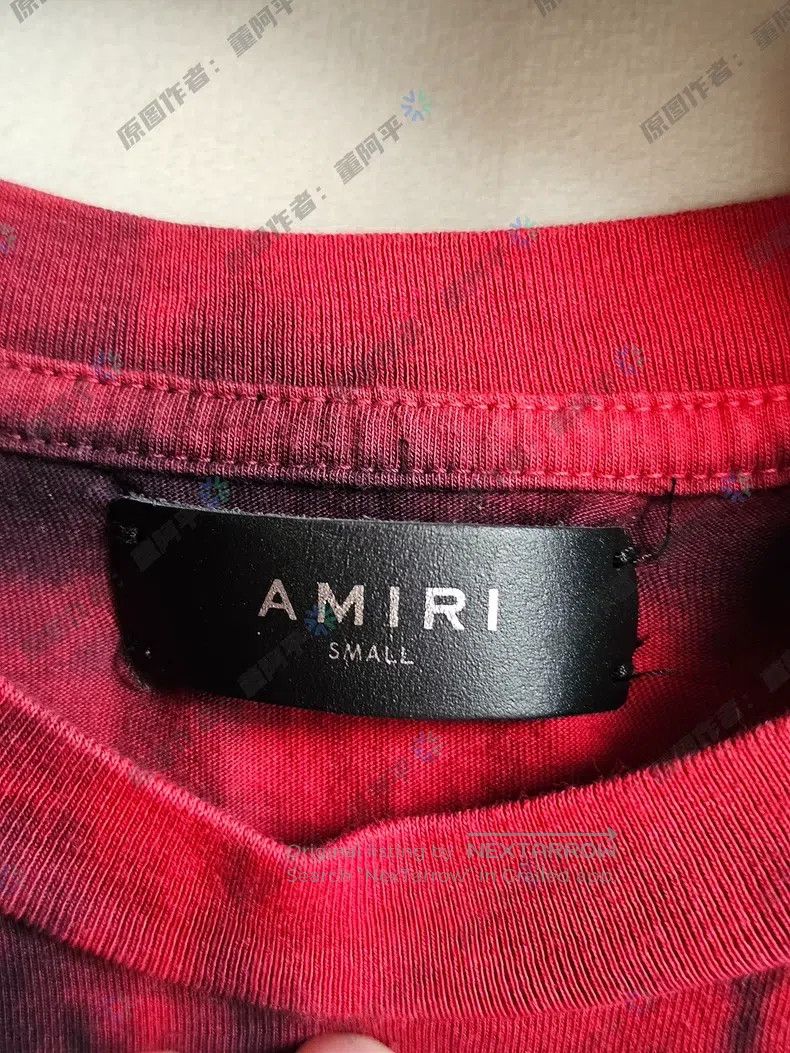 Amiri Amiri Size S Red-tinged short-sleeve T-shirt with gold "WIL Size US S / EU 44-46 / 1 - 3 Thumbnail