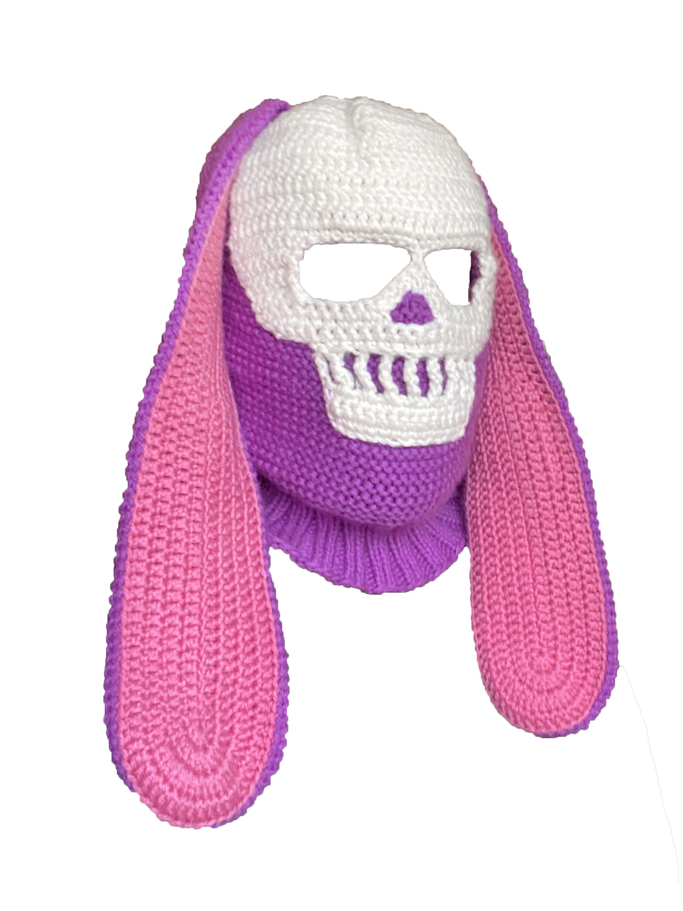 Other Balaclava mask with skull and ears, hand knitted Size ONE SIZE - 2 Thumbnail