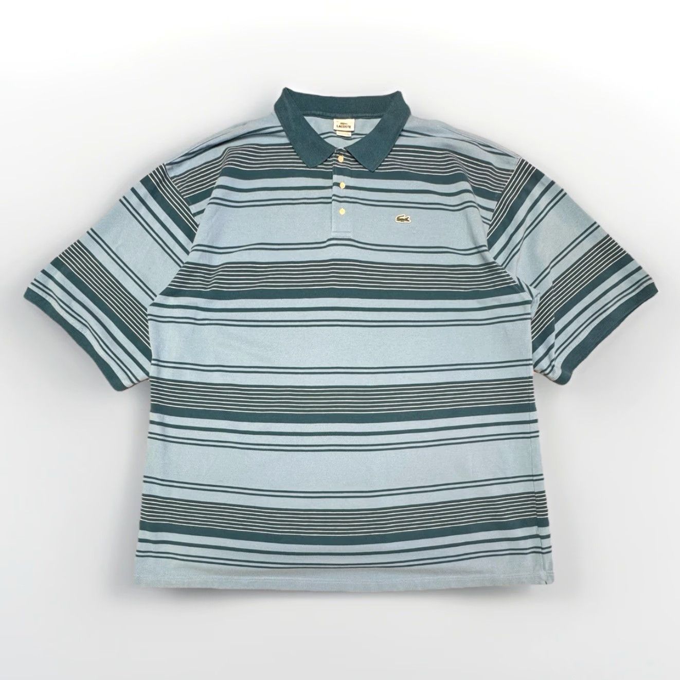 Lacoste VINTAGE Lacoste Polo Shirt Men’s 4XLT FR 11 Blue Striped Big & Tall Short Sleeves Size US XXL / EU 58 / 5 - 3 Thumbnail
