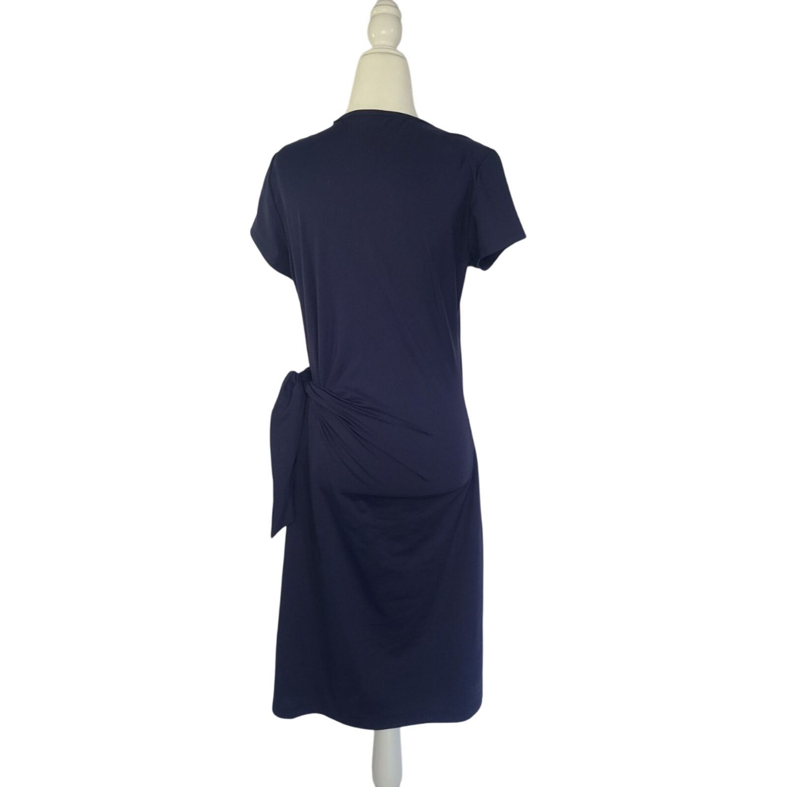 J.McLaughlin J.McLaughlin Navy Elora Bangle Side Tie Wrap Dress Medium Size M / US 6-8 / IT 42-44 - 5 Thumbnail