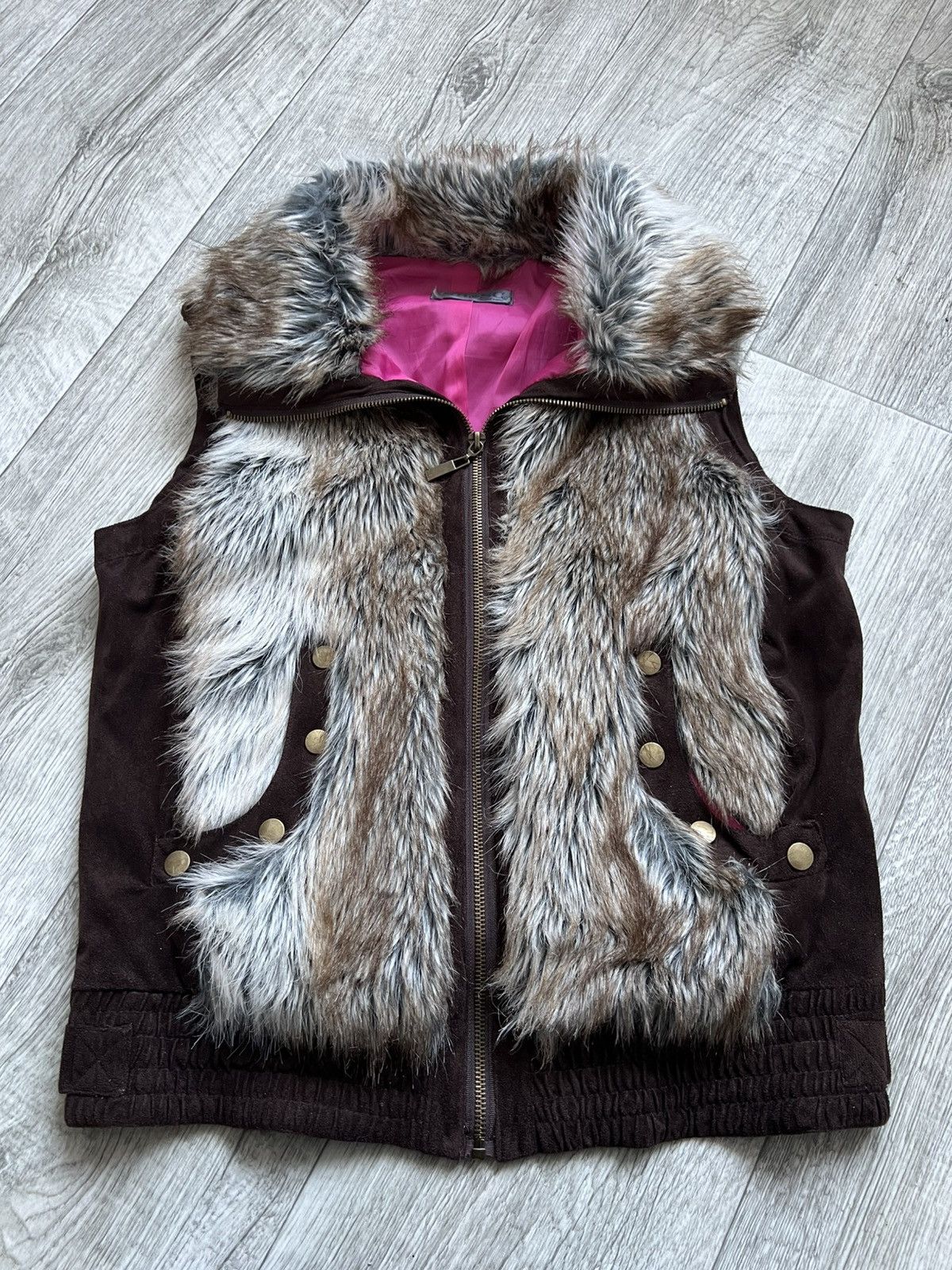 Hysteric Glamour Crazy Archived Faux Fur Y2k Vest Hysteric Glamour LGB 00s Size S / US 4 / IT 40 - 4 Thumbnail