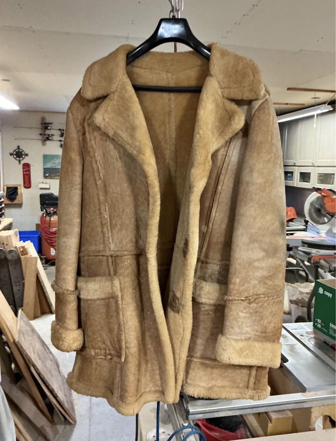 Vintage Vintage Marlboro Man Sheepskin Shearling Leather Jacket Size US XL / EU 56 / 4 - 3 Thumbnail