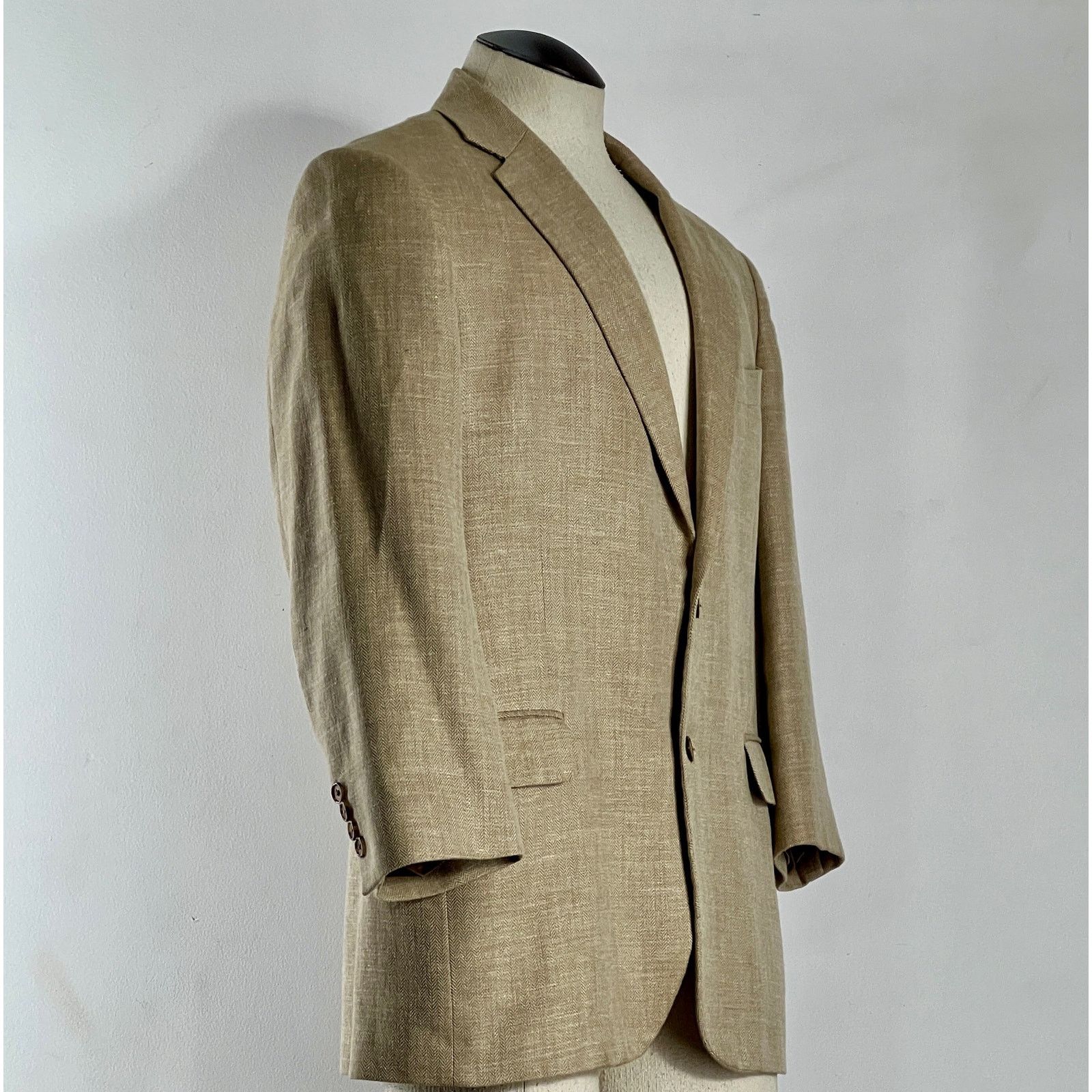 Brooks Brothers Brooks Brothers Madison Mens Silk Blazer Beige Jacket Sz 41R Size US M / EU 48-50 / 2 - 1 Thumbnail