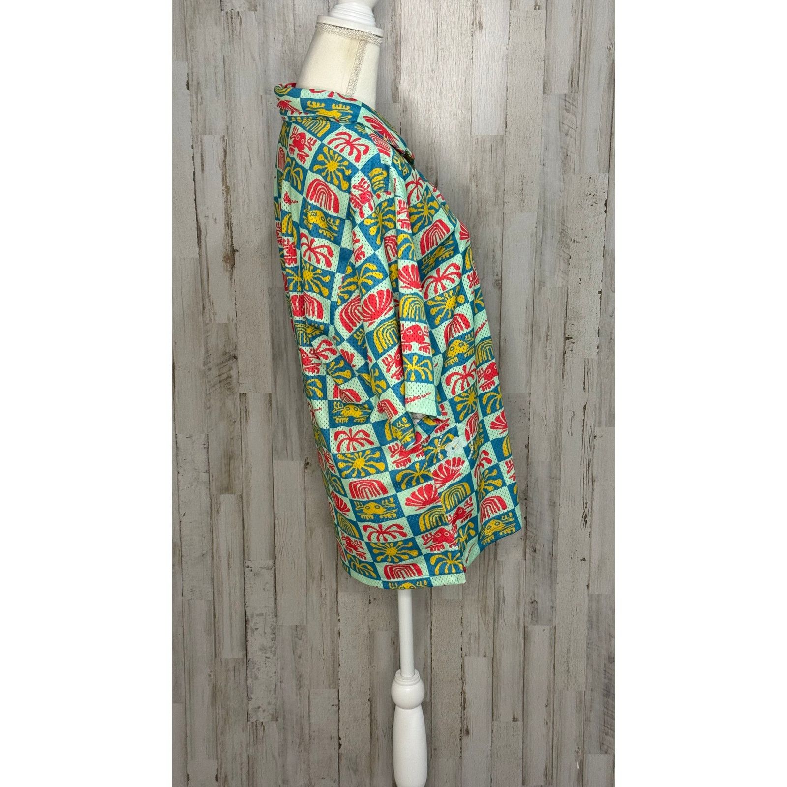 Nike Nike Mesh Button-Up Hawaiian Resort Camp Shirt Men's Small Size US S / EU 44-46 / 1 - 6 Thumbnail
