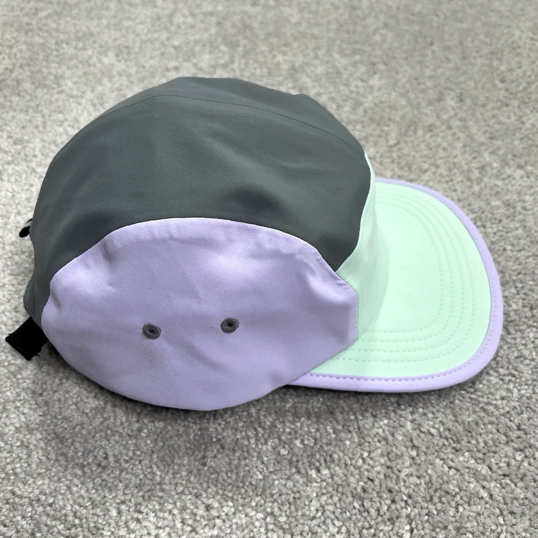 Nixon Nixon 5 Panel Hat Tech Adjustable Colorblock Unisex UPF 50+ Outdoor Green Purple Gray Mens One Size帽 Size ONE SIZE - 4 Thumbnail