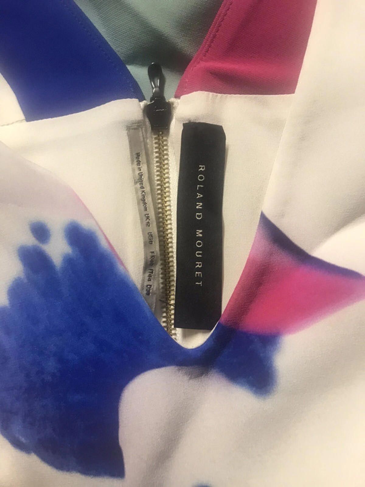 Other Roland Mouret Fuchsia Pink and Blue Print dress uk 12 Size M / US 6-8 / IT 42-44 - 4 Thumbnail