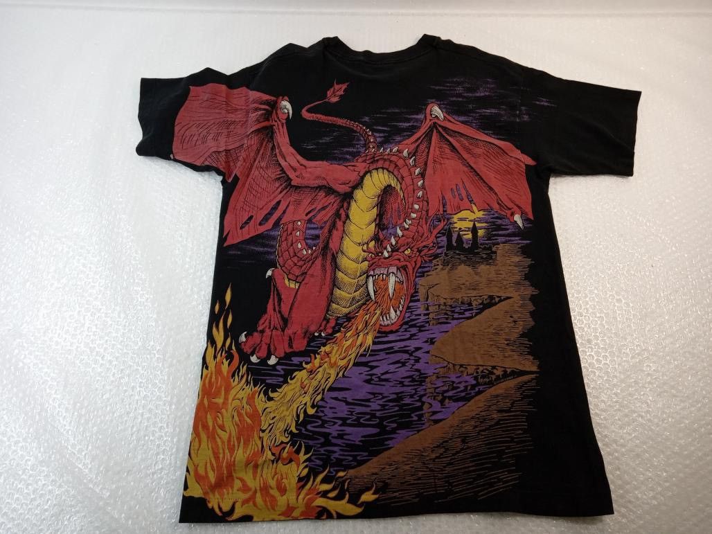 Vintage Liquidblue esque dragon tshirt aop Size US L / EU 52-54 / 3 - 3 Thumbnail