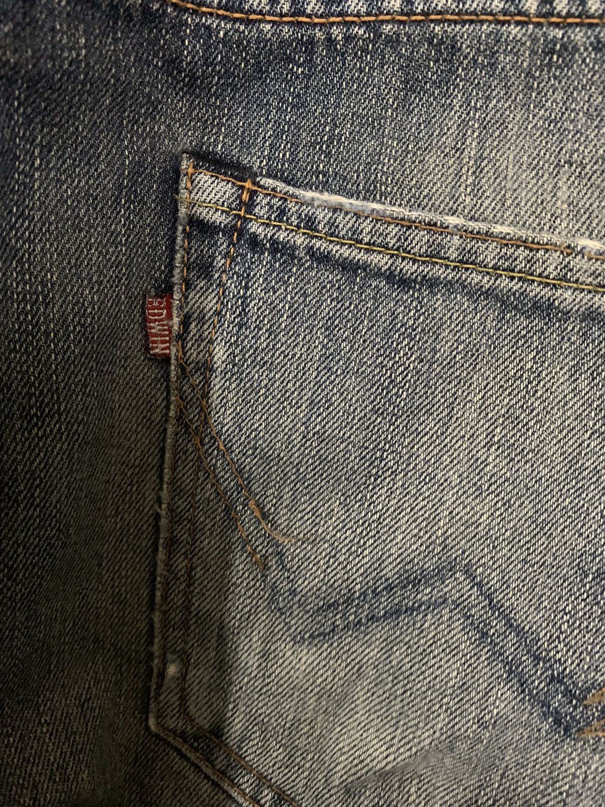 Edwin Vintage Edwin XV443 Regular Straight Distressed Grunge Jeans Size US 31 - 13 Thumbnail