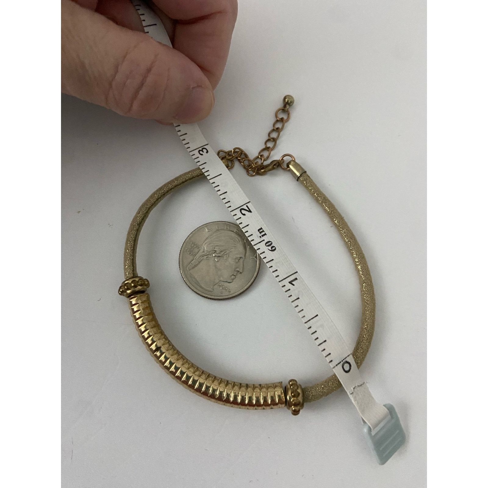 Other Stylish layered chain necklace gold tone with green beads Size ONE SIZE - 4 Thumbnail
