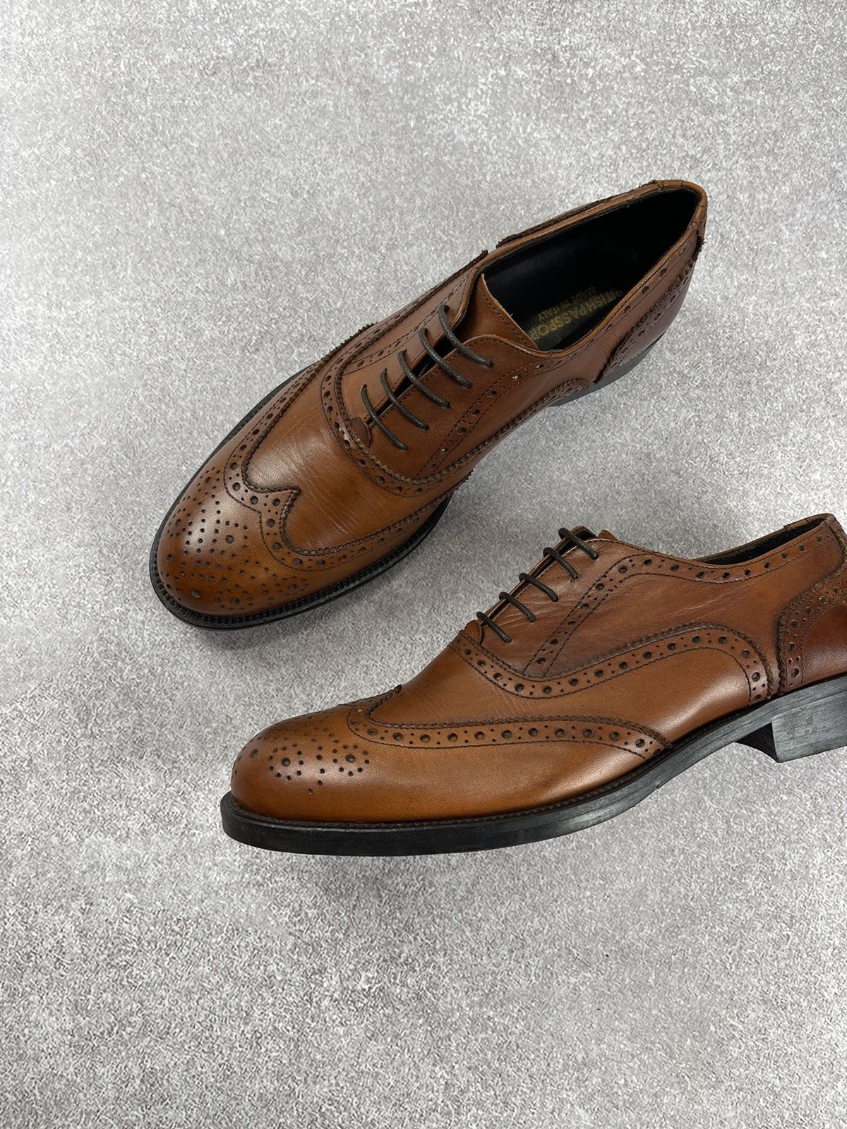 Designer × Vintage Vintage British Passport Leather Brogue Derby Men’s Shoes Size US 9 / EU 42 - 4 Thumbnail