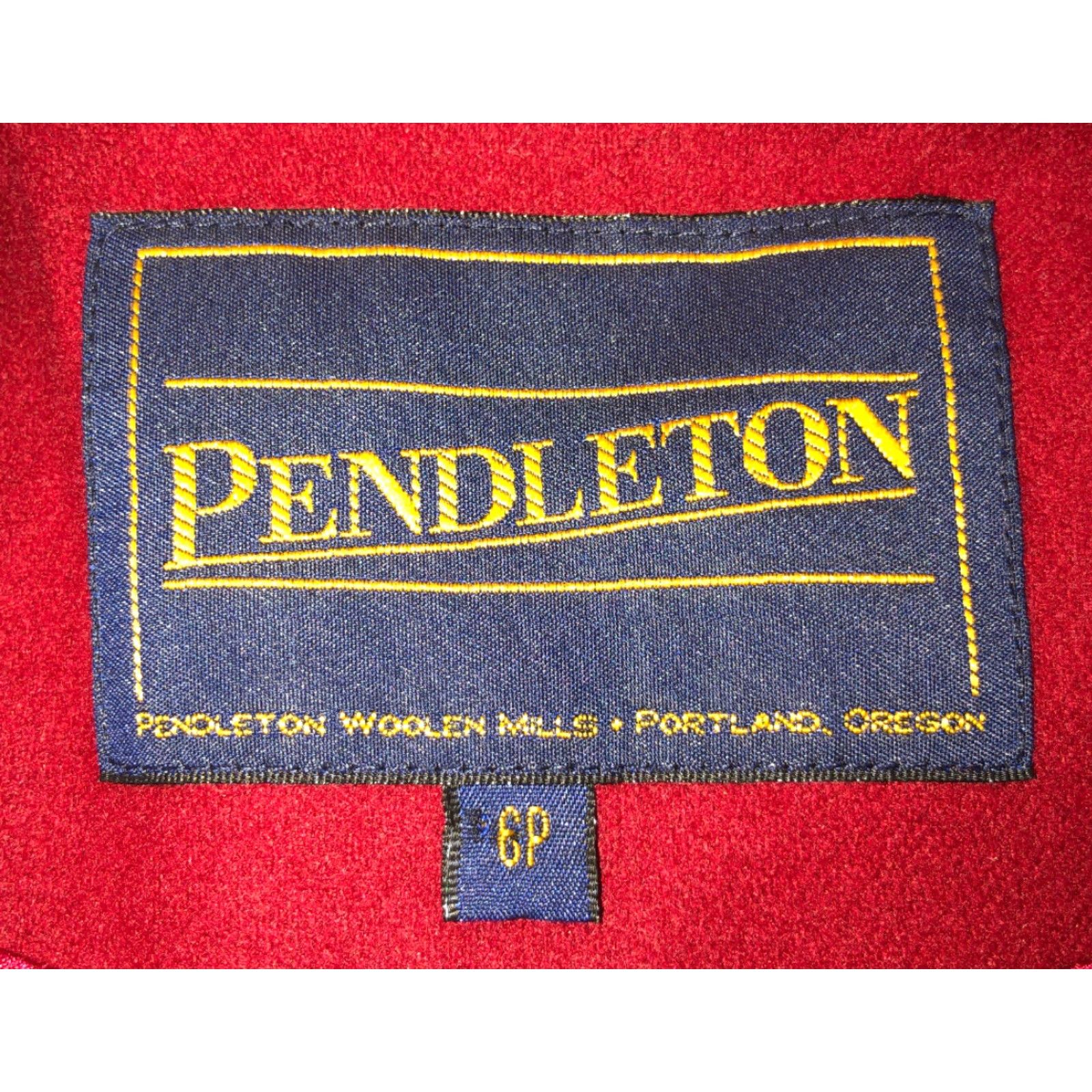 Pendleton Pendleton Womens Red Wool Double-Breasted Blazer Jacket Size 6P Size M / US 6-8 / IT 42-44 - 5 Thumbnail