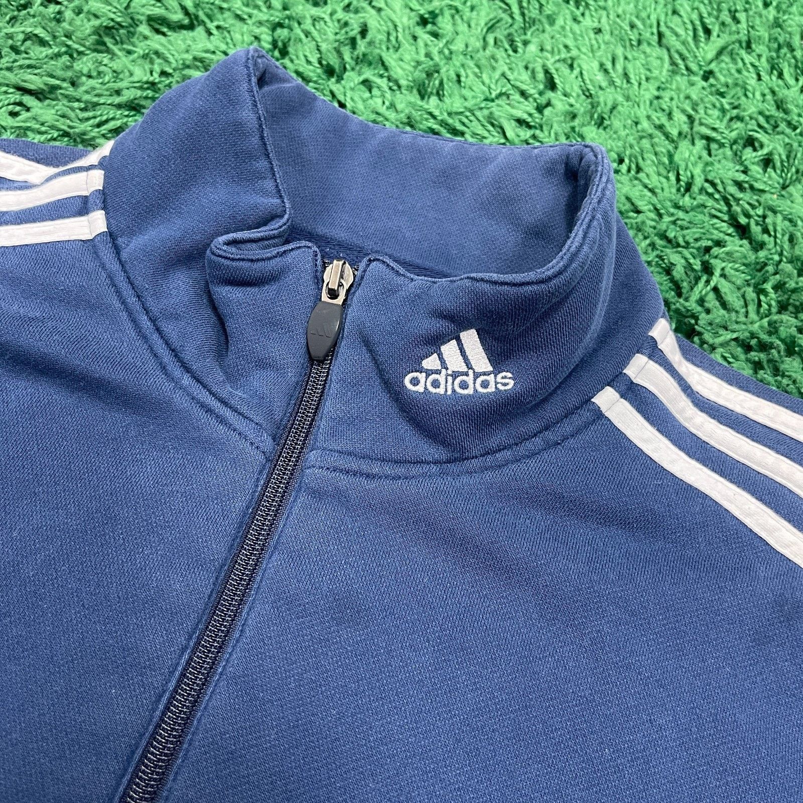 Adidas Adidas 1/4 Zip Pullover Sweater Navy Blue Size XL B12 Size US XL / EU 56 / 4 - 6 Thumbnail