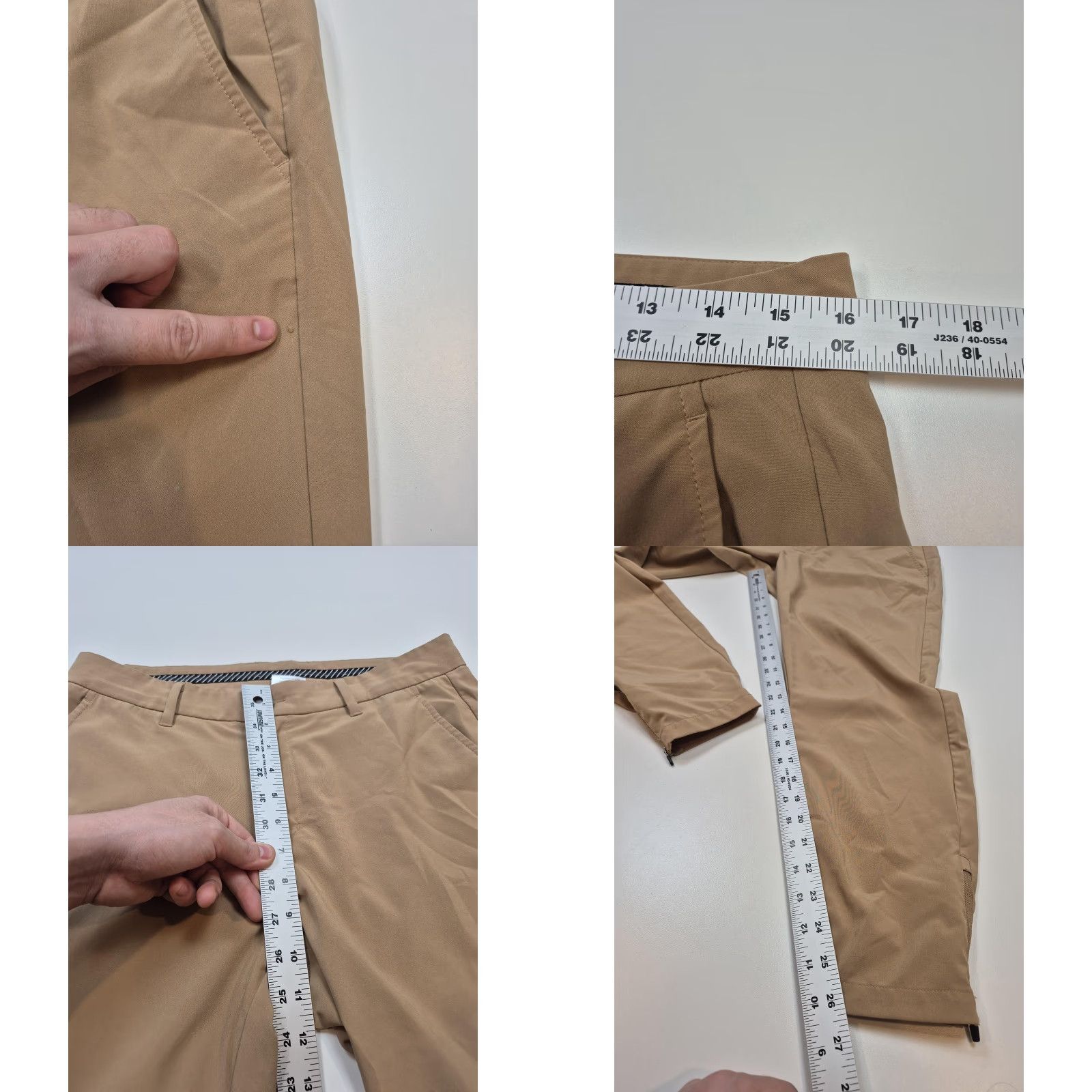 Vintage Primo Pants Mens 32 Beige Jogger Tapered Ankle Zip Pocket Stretch Microfiber Slim Front Flat Front Zip Fly Casual Modern 90s? Size US 32 / EU 48 - 8 Thumbnail
