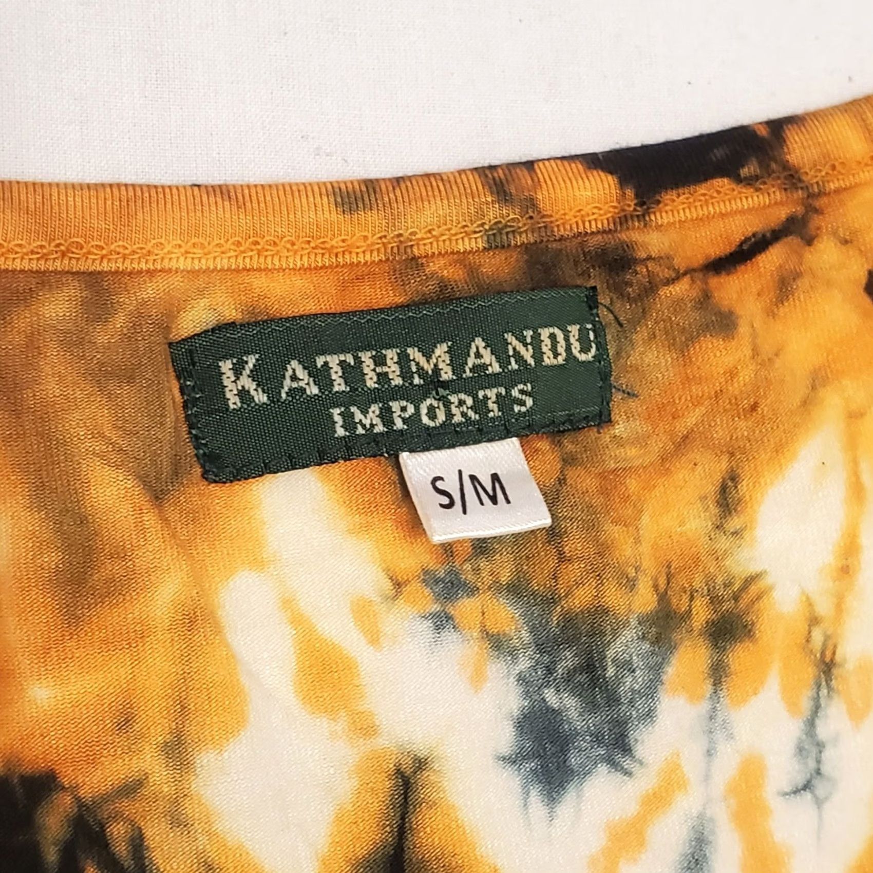 Kathmandu Kathmandu Imports Orange Black Tie Dye Crop Tank Top S/M Women Fall Halloween Size S / US 4 / IT 40 - 5 Thumbnail