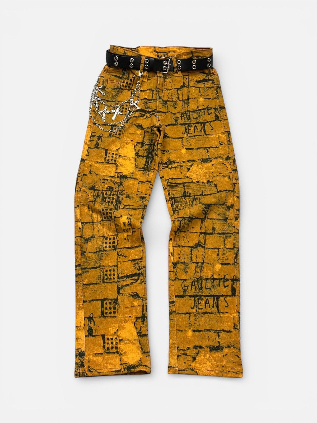 Archive Gaultier Jeans Graphic Brick Printed AW97