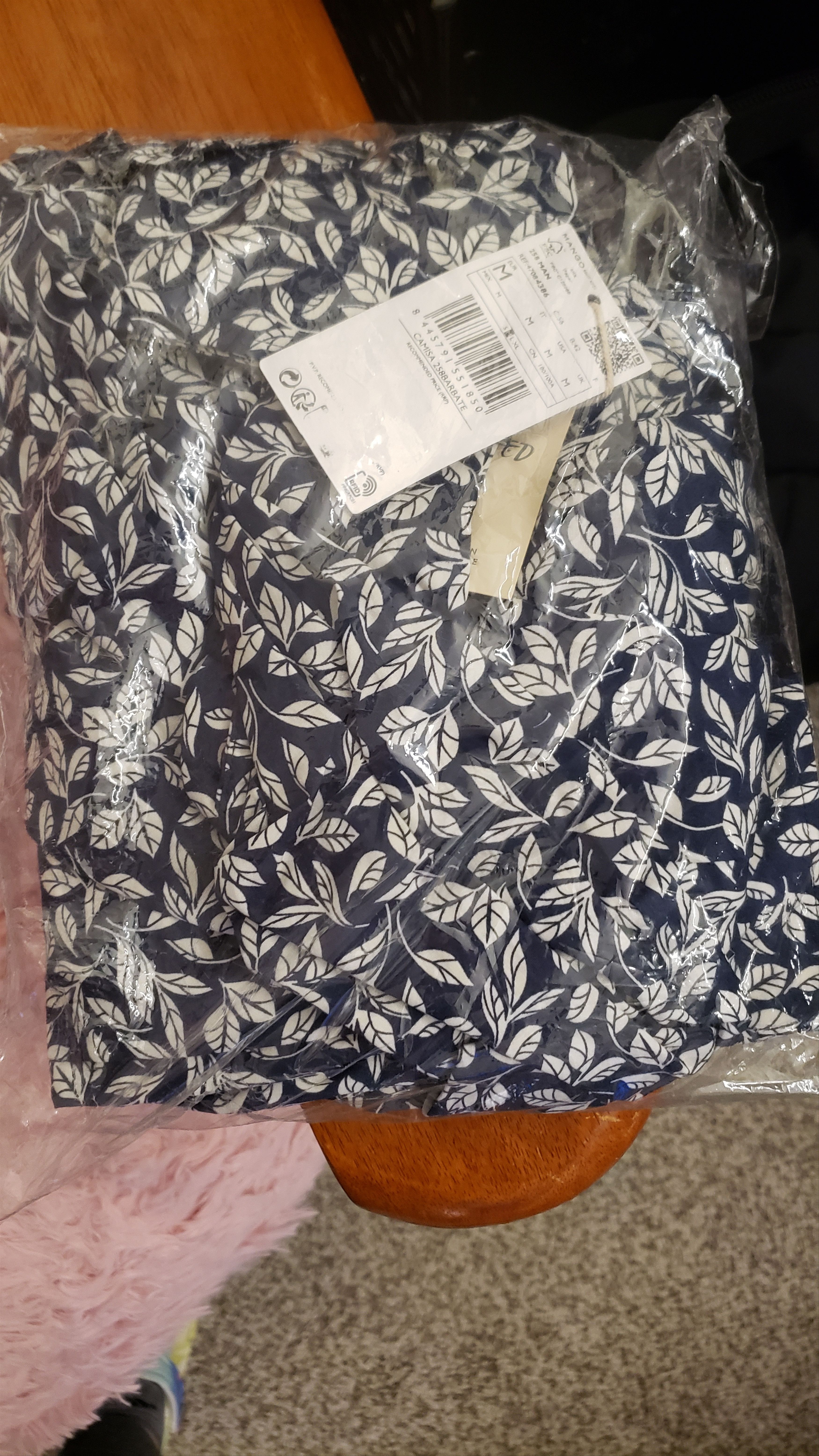 Mango Mango MNG blue print button up shirt Size US M / EU 48-50 / 2 - 1 Thumbnail
