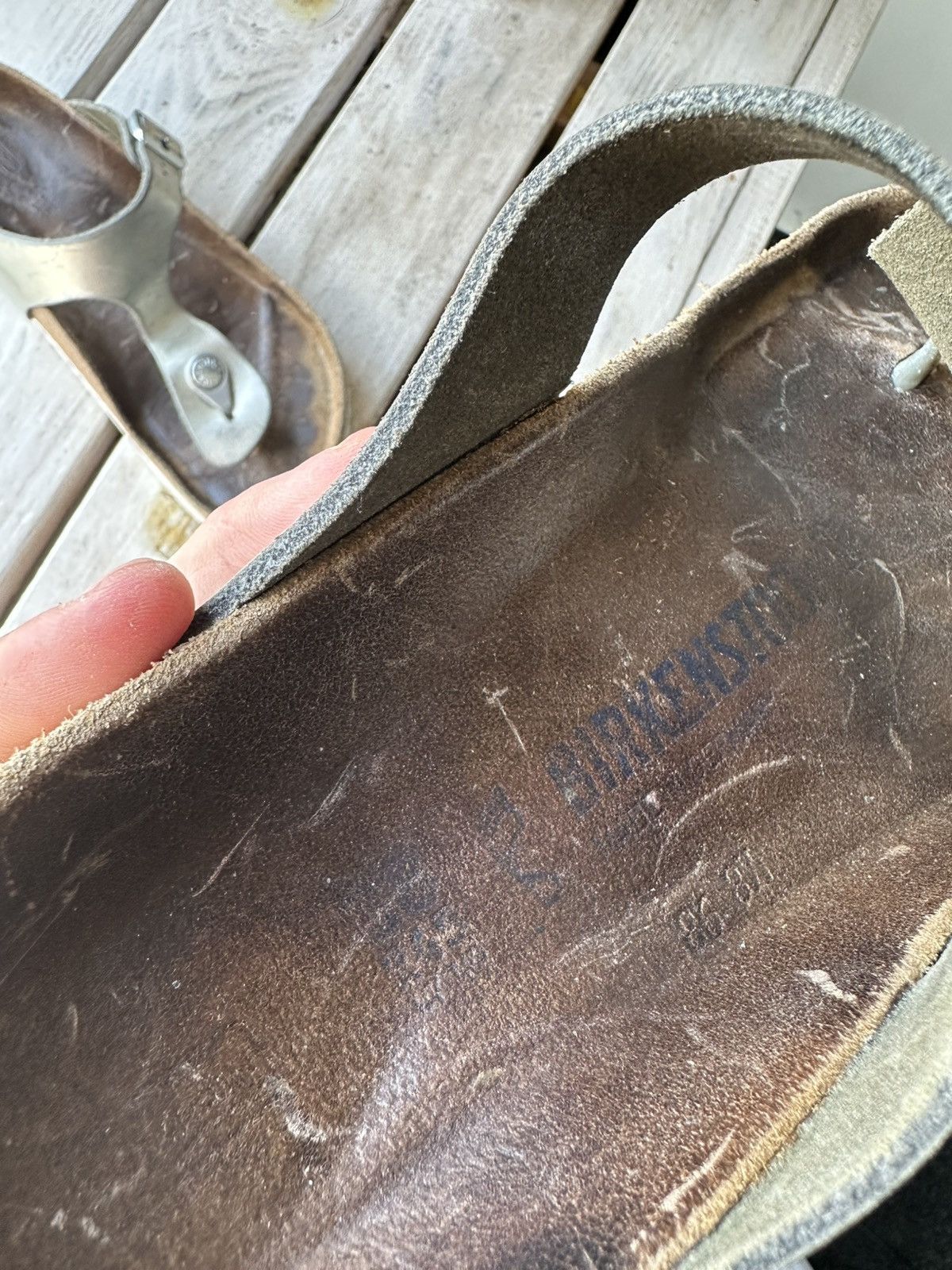 Birkenstock 🚨Vintage Birkenstock 38 silver Luxe Sandals rare slides Size US 8 / IT 38 - 8 Thumbnail