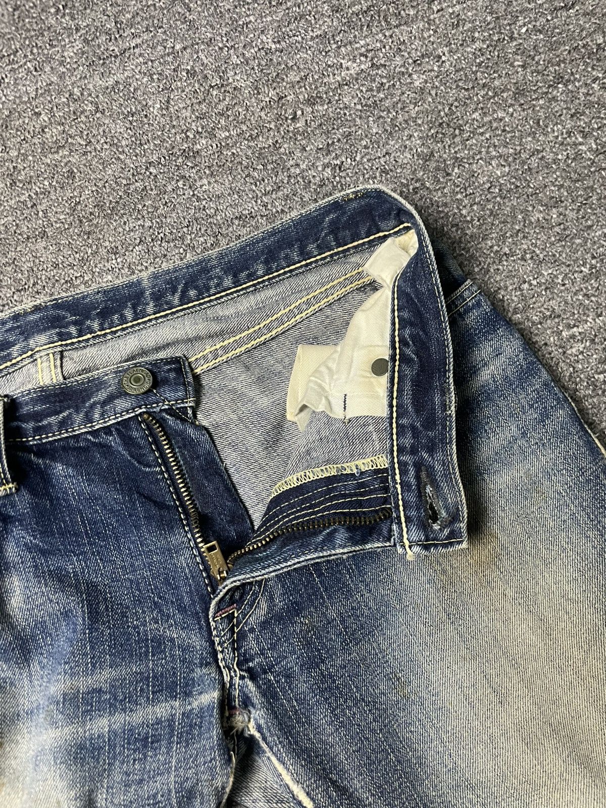Vintage FLAT HEAD x BALDER JEANS Brand Ripped Jean (84) Size US 32 / EU 48 - 11 Thumbnail