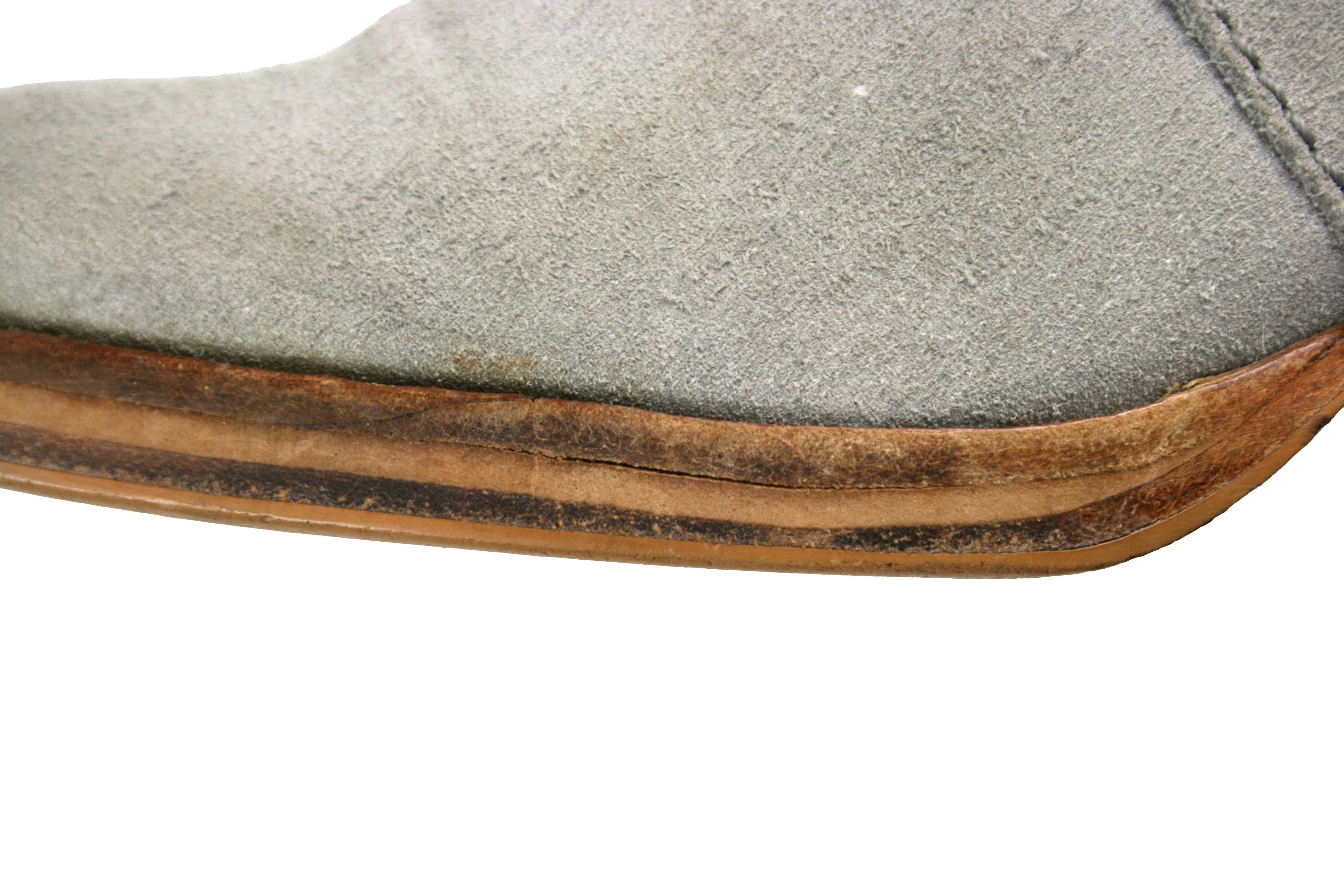 Acne Studios Pistol Suede Grey Biker Boots Size US 7 / IT 37 - 7 Thumbnail