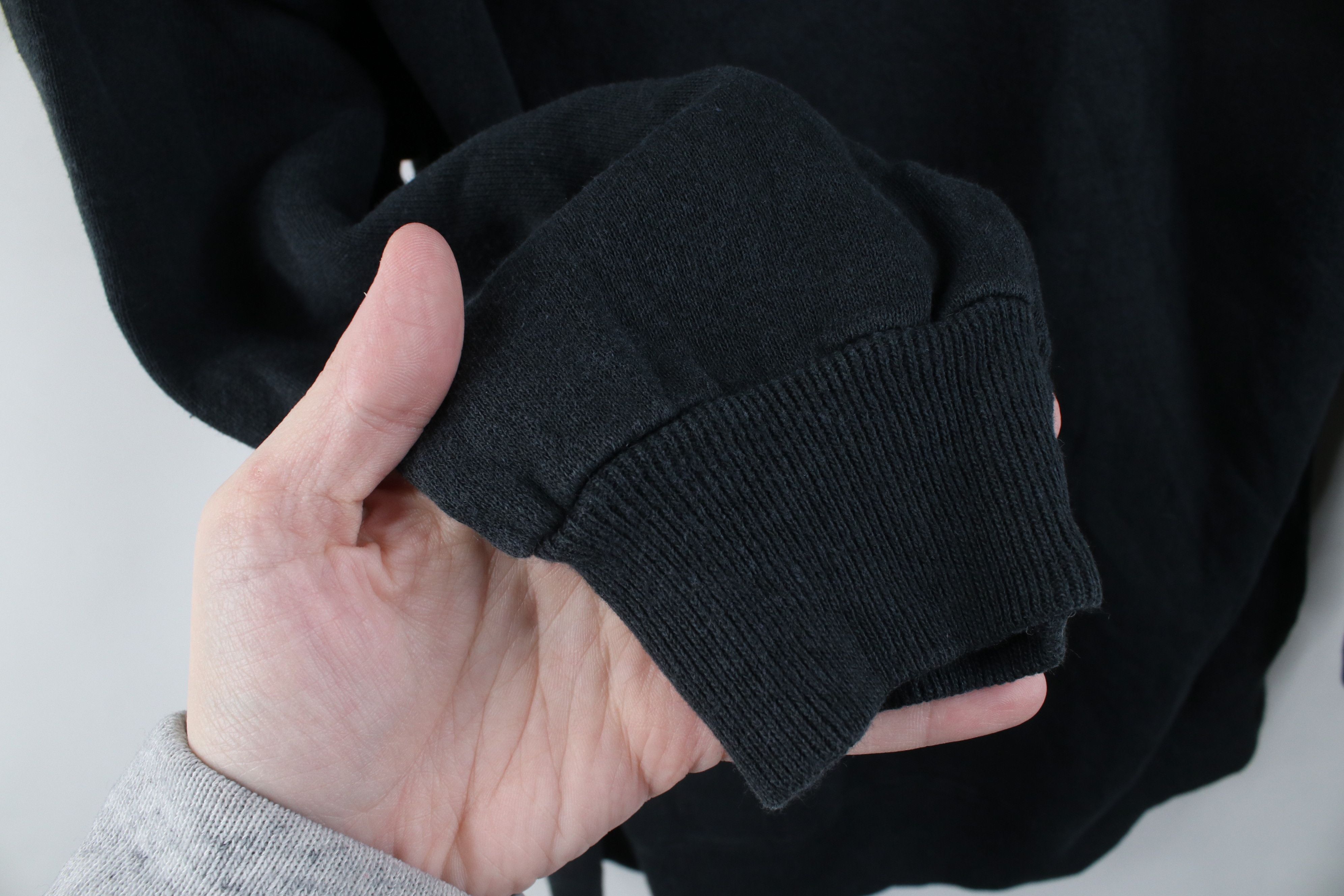 Vintage Vintage 90s Streetwear Faded Blank Crewneck Sweatshirt Black Size XL / US 12-14 / IT 48-50 - 6 Thumbnail
