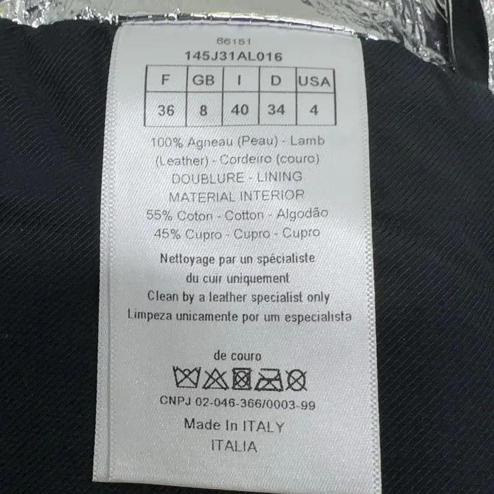 Dior Dior Silver Metallic Leather Mini Skirt Size 35" - 4 Thumbnail