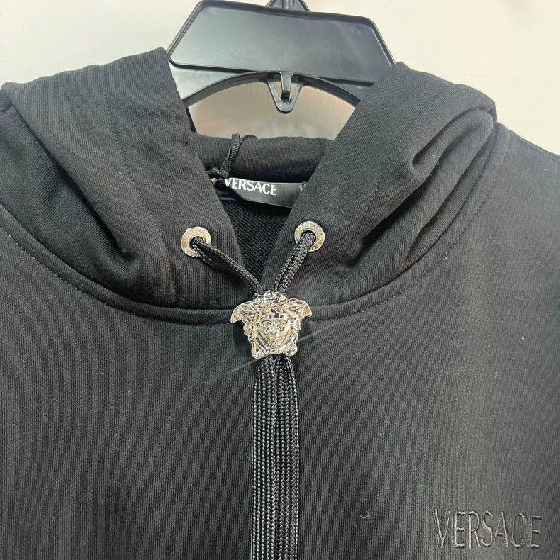 Versace Versace Black hooded sweatshirt classic Medusa avatar draw Size M / US 6-8 / IT 42-44 - 3 Thumbnail