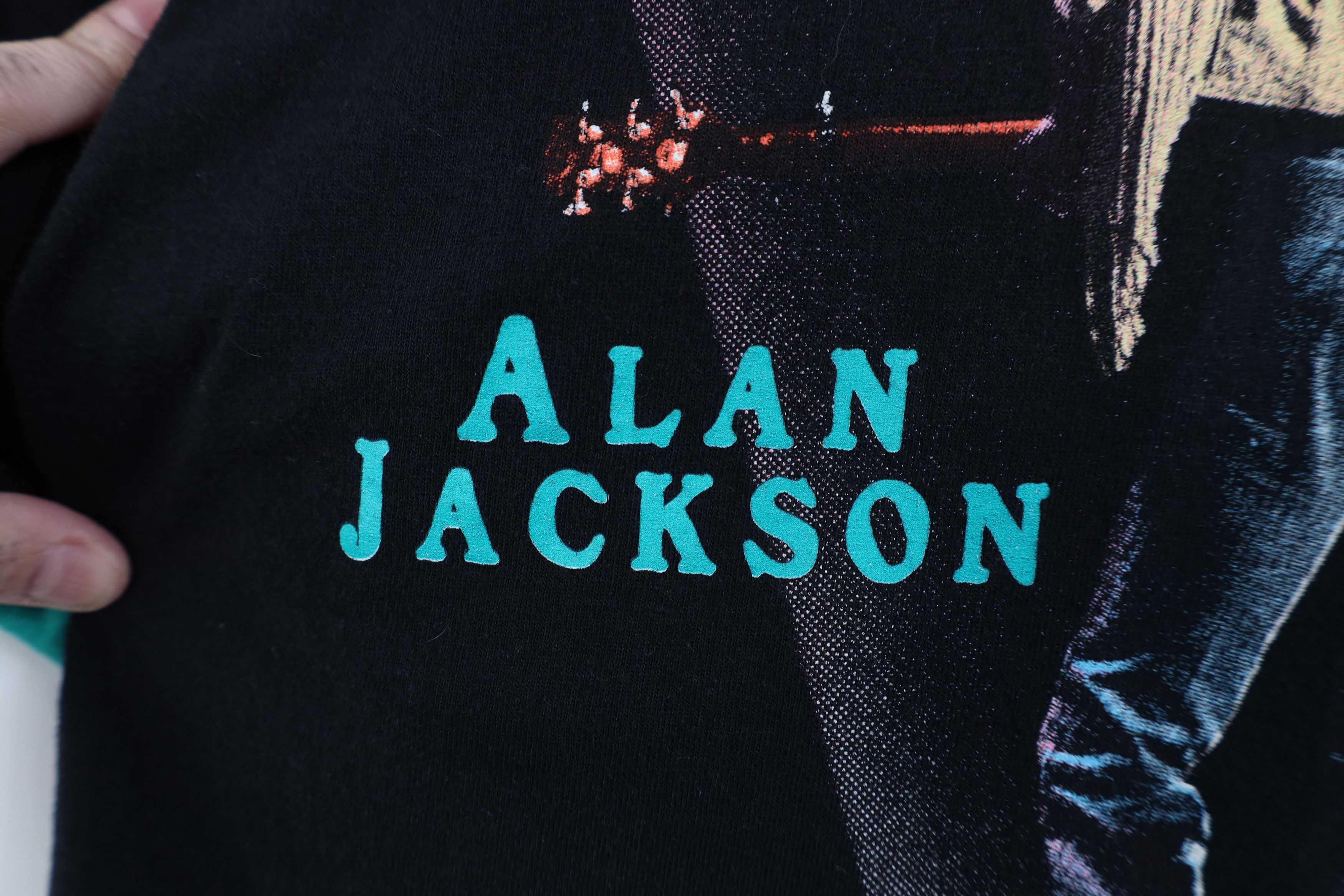 Vintage Vintage 90s On Tour Alan Jackson Country Band T-Shirt USA Size L / US 10 / IT 46 - 13 Thumbnail