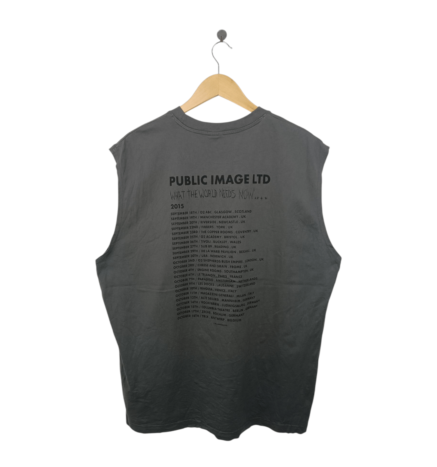 Band Tees VINTAGE 2015 PIL PUBLIC IMAGE LIMITED TOUR TEE PUNK ROCK Size US XL / EU 56 / 4 - 2 Thumbnail