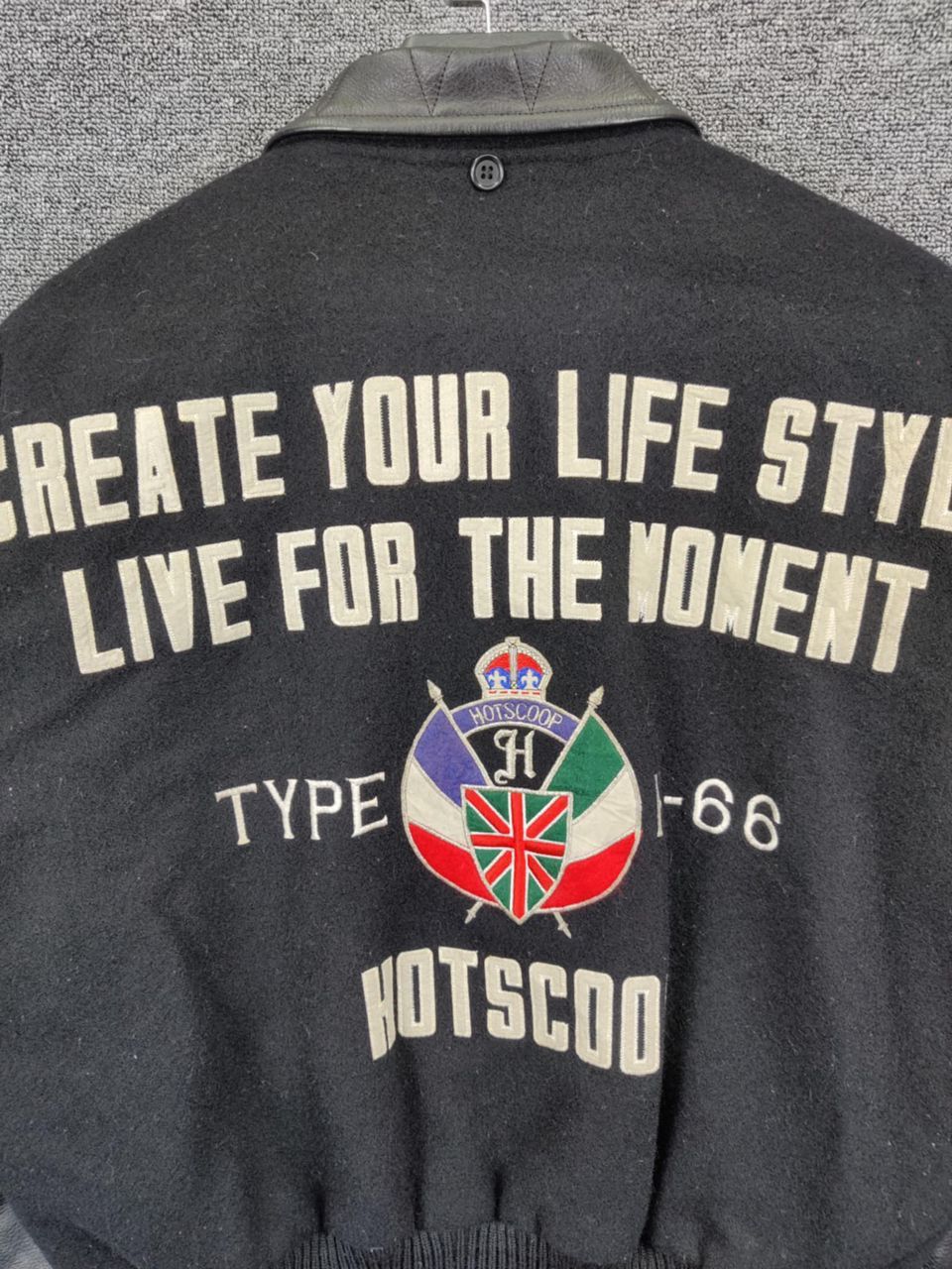 Japanese Brand Vintage 90s Hotscoop Wool Varsity Leather Jacket Size US L / EU 52-54 / 3 - 2 Thumbnail