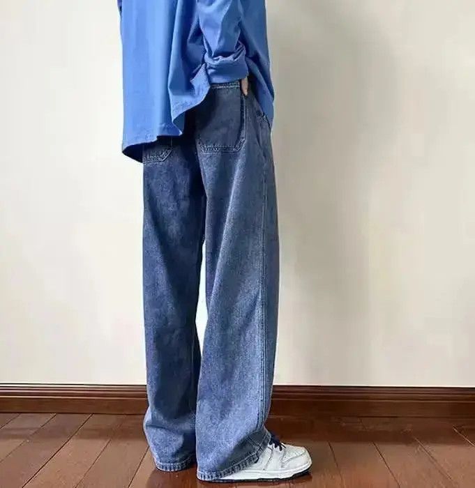 Japanese Brand Dark Blue Streetwear Baggy Jeans Size US 32 / EU 48 - 3 Thumbnail