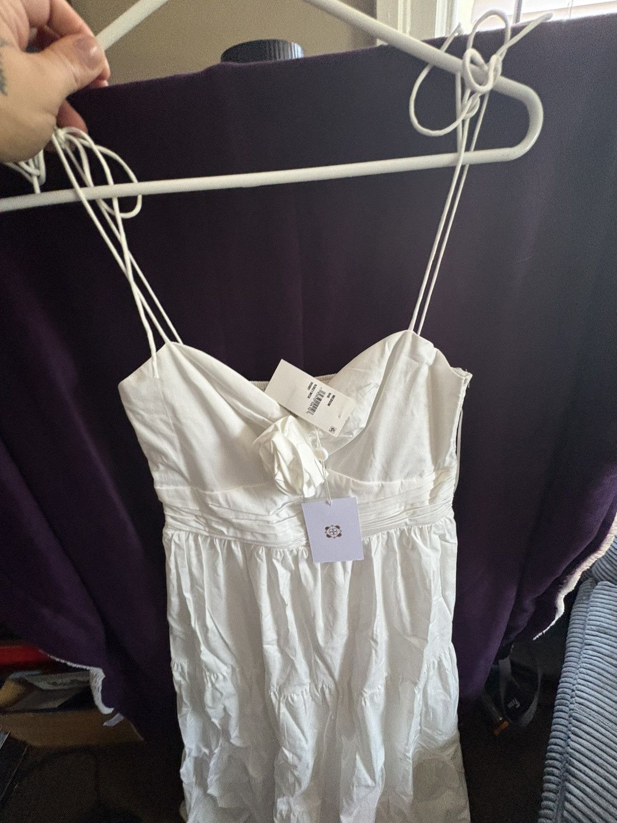 Nordstrom Victorias Sleeveless Tiered Sun Beach Dress Spaghetti Straps Size M / US 6-8 / IT 42-44 - 4 Thumbnail