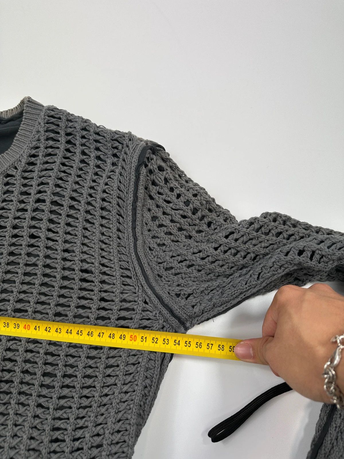 Dolce & Gabbana Dolce & Gabbana 00’s Net Double Layer Grey Mesh Cotton Knit Size US M / EU 48-50 / 2 - 13 Thumbnail